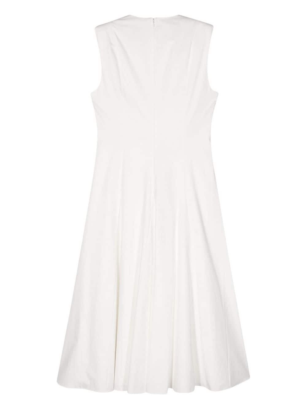 V-neck cotton midi dress - 2