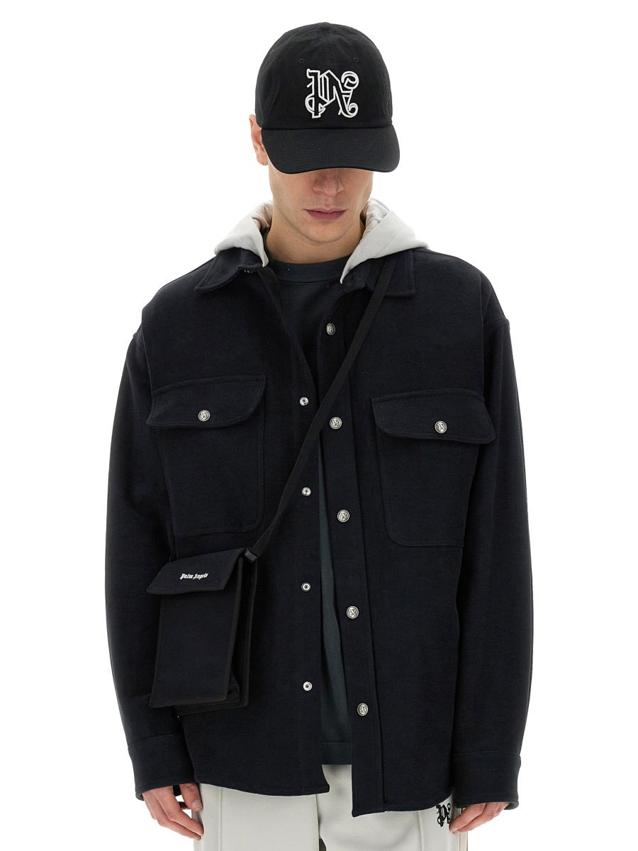 Palm Angels Men Shirt-Jacket With Monogram - 4