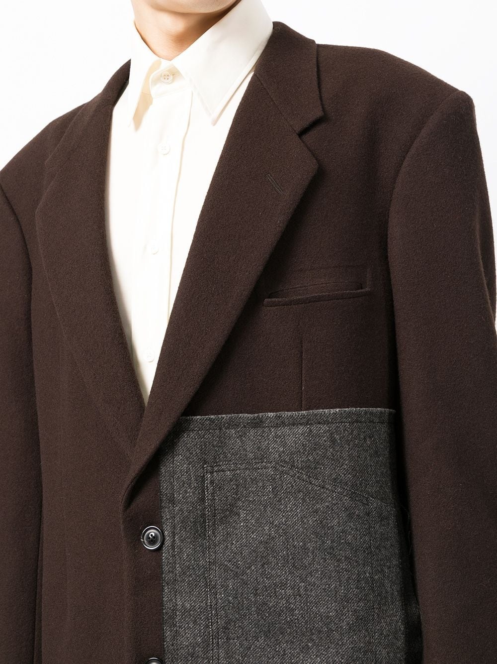 panel detail tailored blazer - 5