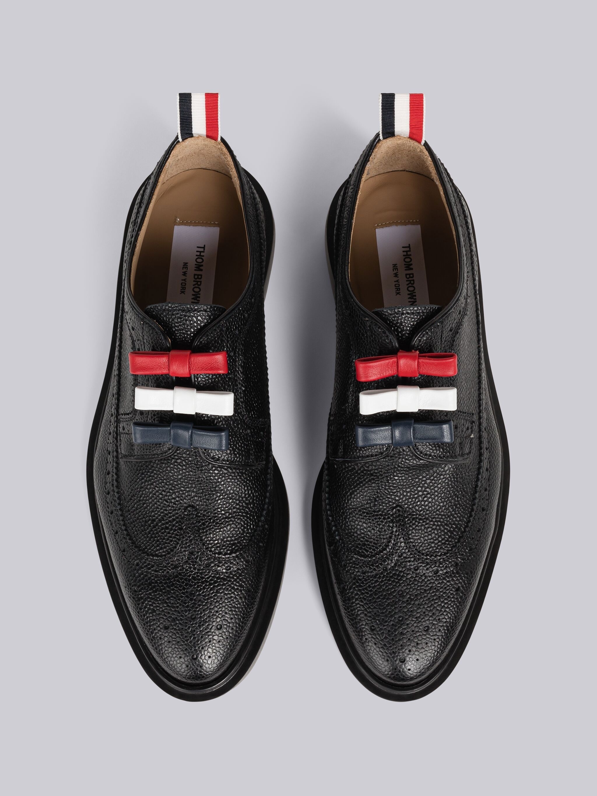 Pebble Grain 3-Bow Longwing Brogue - 4