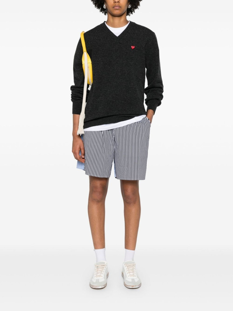 Comme des Garçons PLAY heart-patch wool jumper outlook