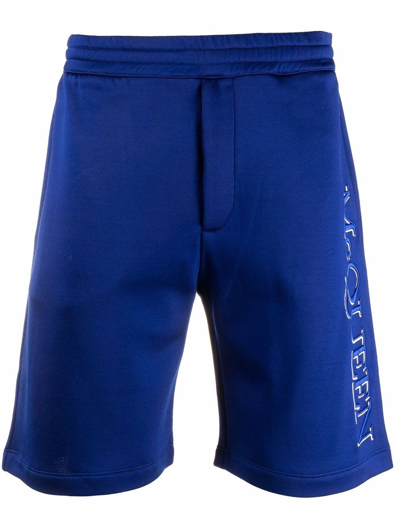 logo-embroidered track shorts 1