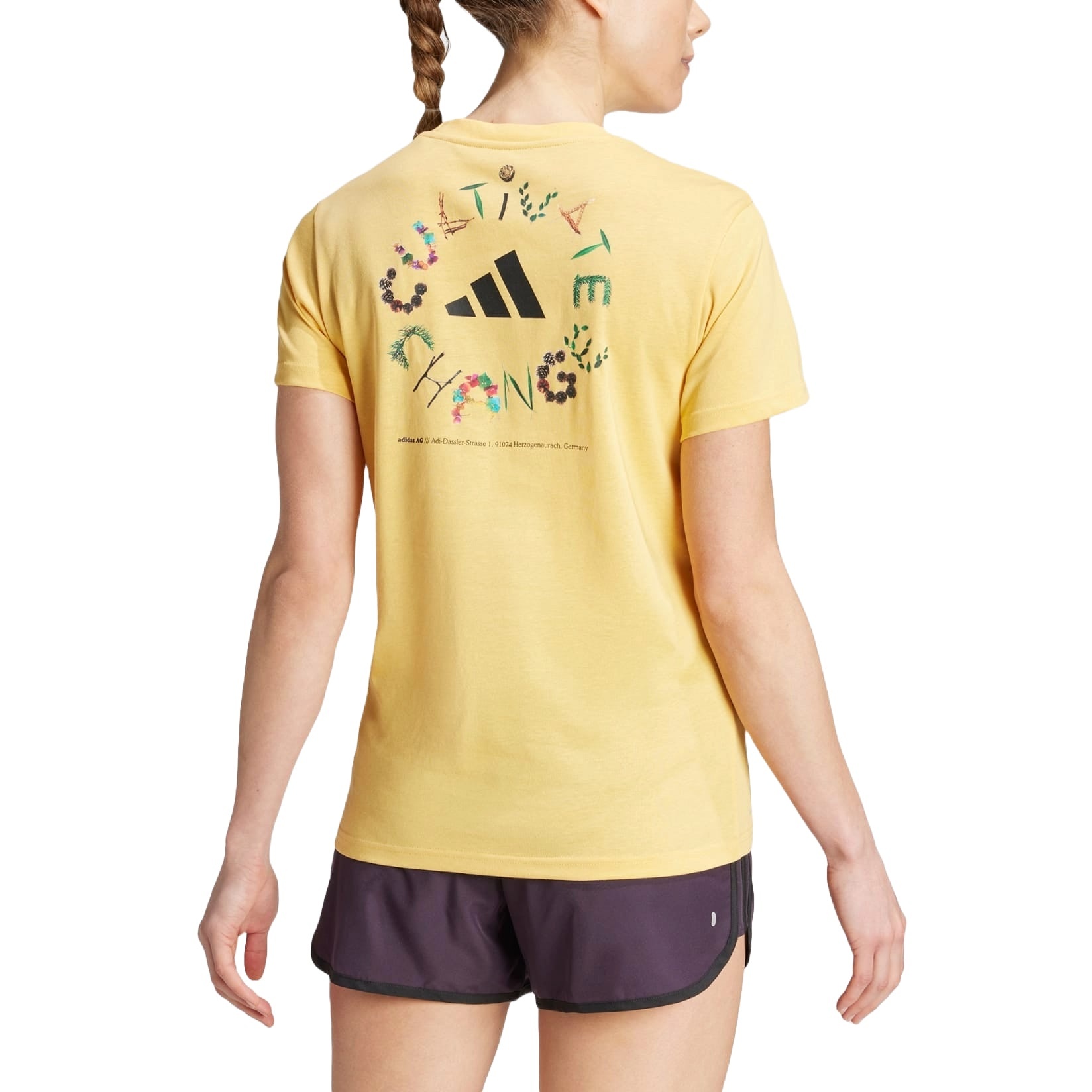 (WMNS) adidas Earth Day Graphic T-shirt Asia Sizing 'Yellow' IY7602 - 2