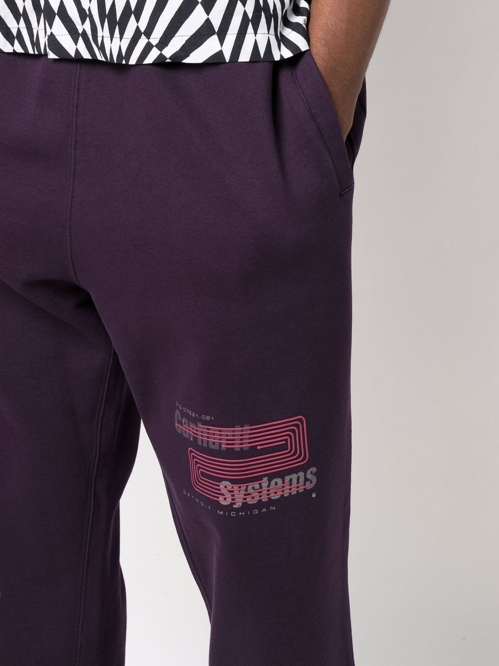 Calça esportiva System com estampa de logo - 5