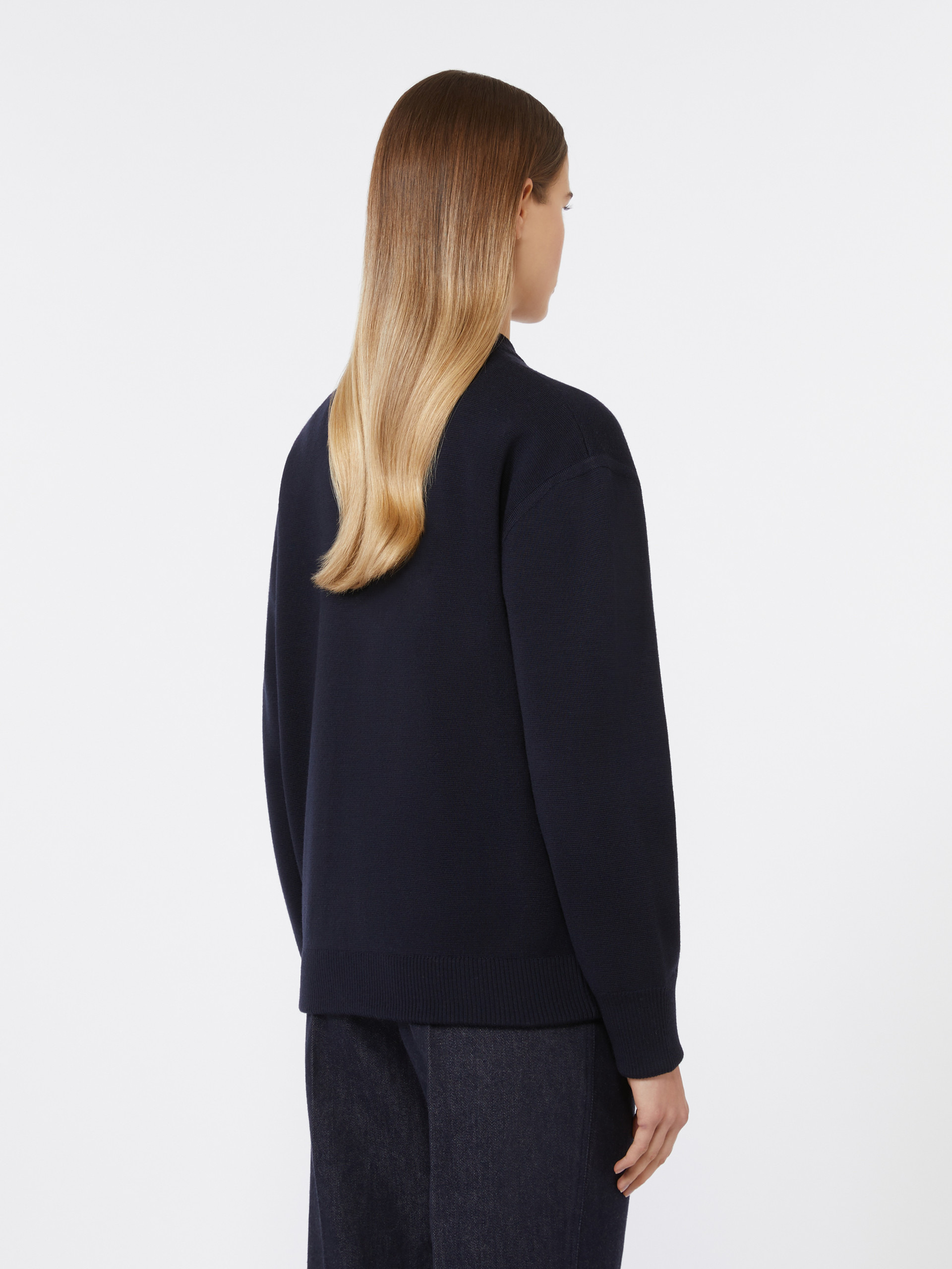 PELAGO Fabric-stitch wool cardigan - 4
