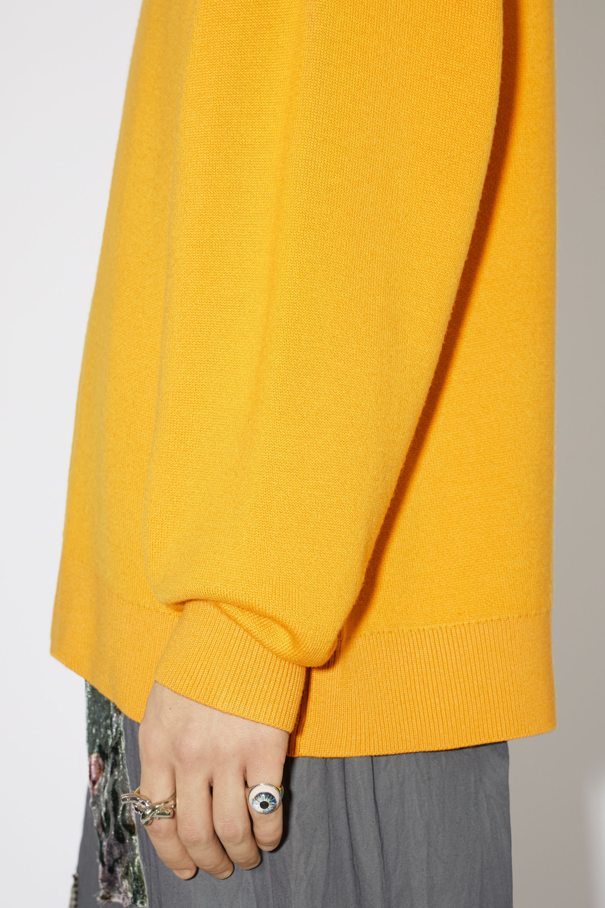 Crew neck jumper - Deep yellow - 5