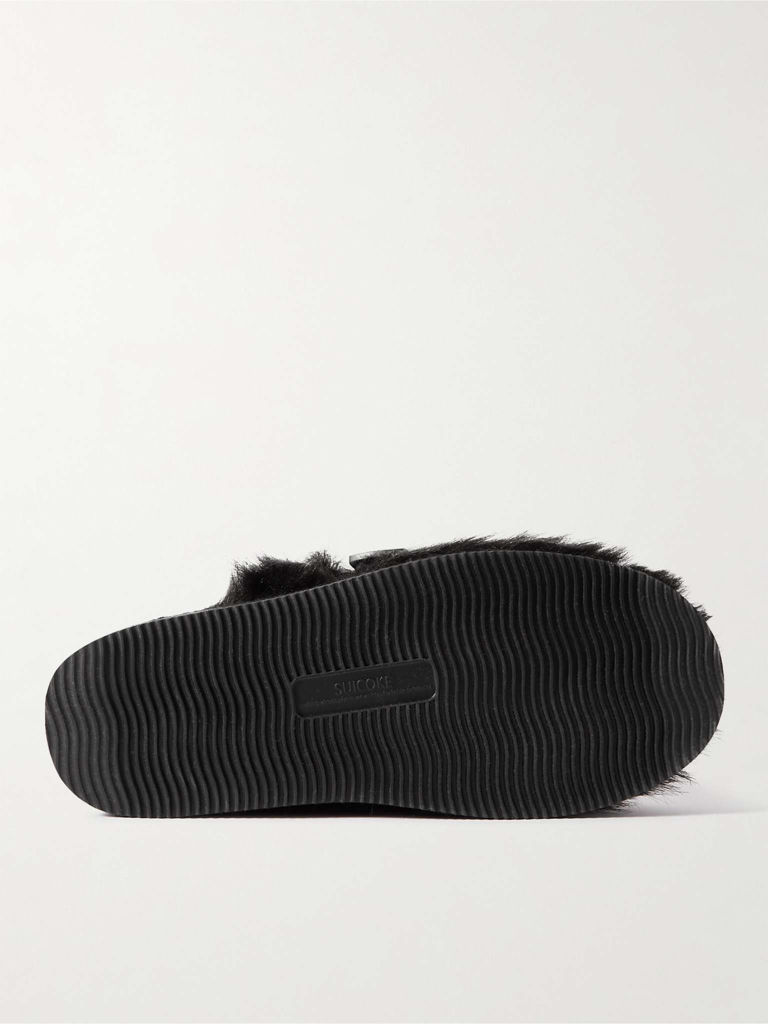 Zavo-2EU Webbing-Trimmed Faux Fur Mules - 7