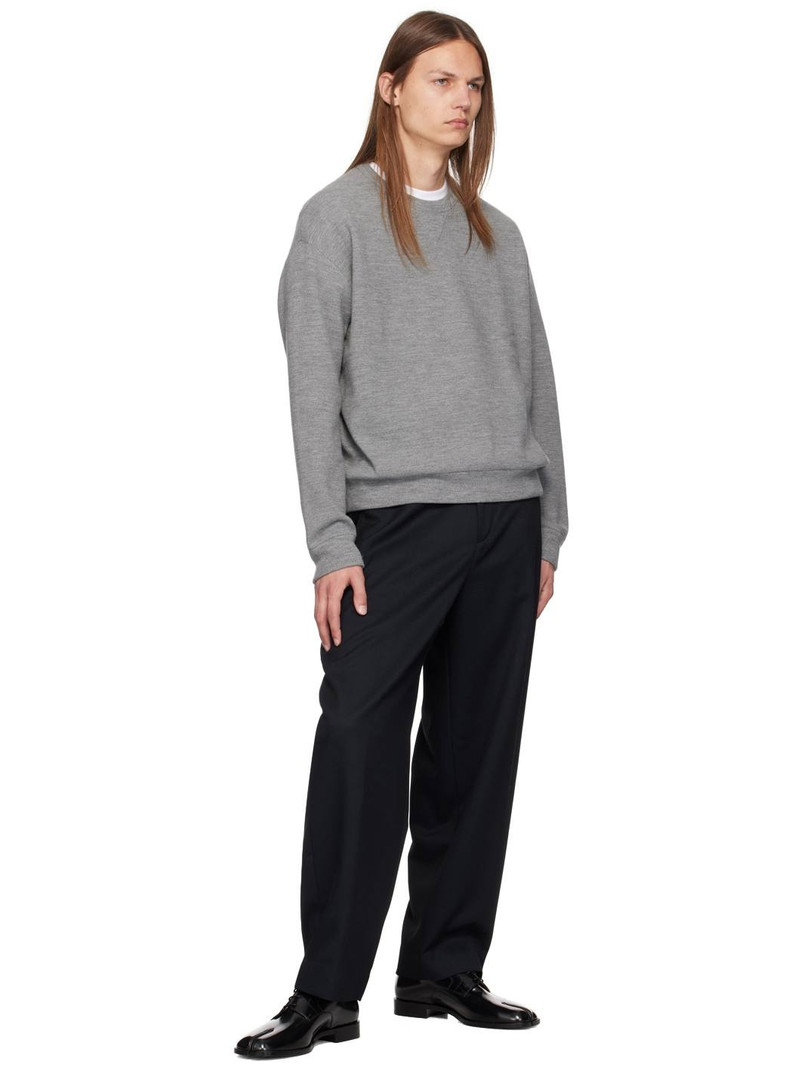 SOLID HOMME Gray Crewneck Sweater outlook
