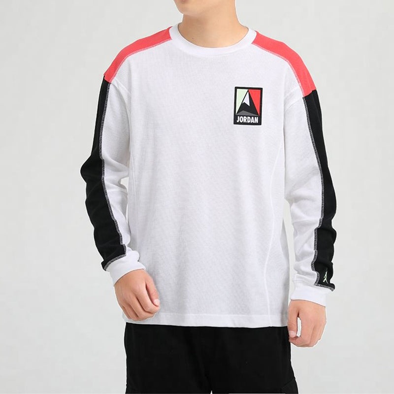 Air Jordan Winter Utility logo Printing Causual Round Collar Male White CT3382-100 - 3