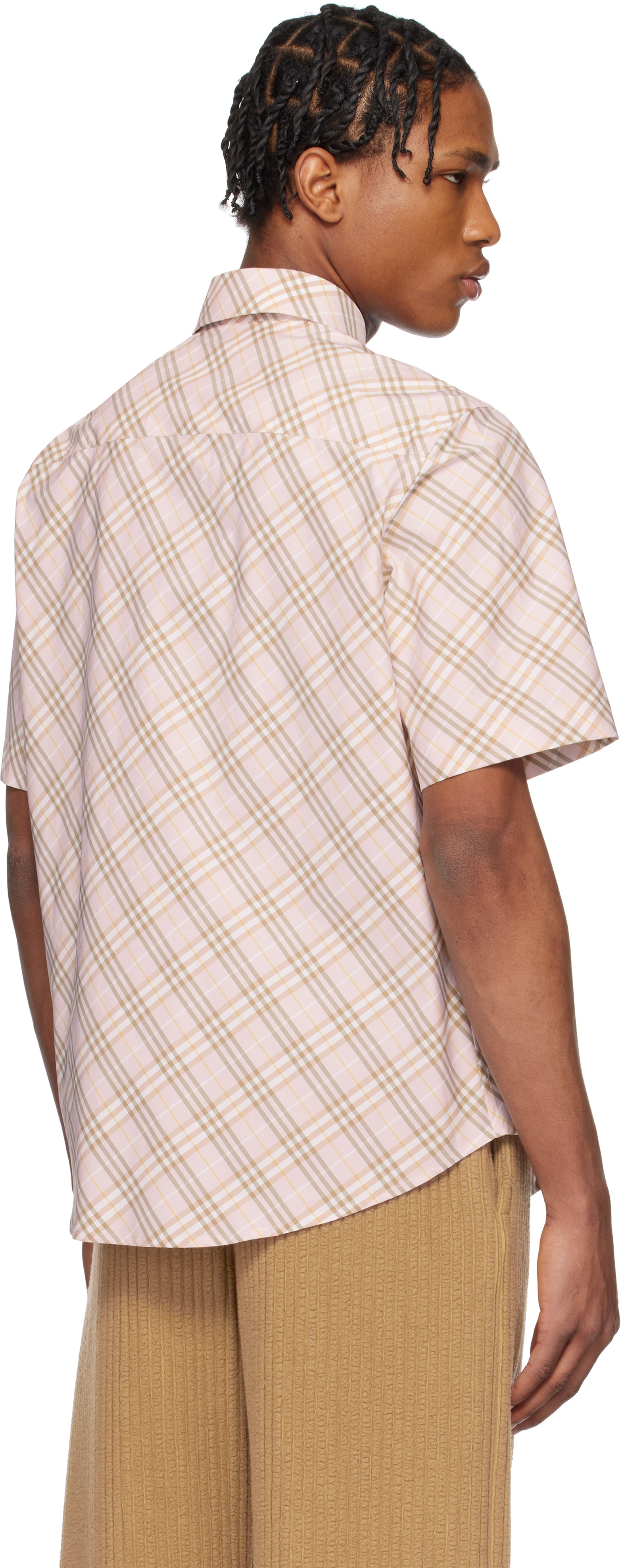Pink Check Cotton Shirt - 5
