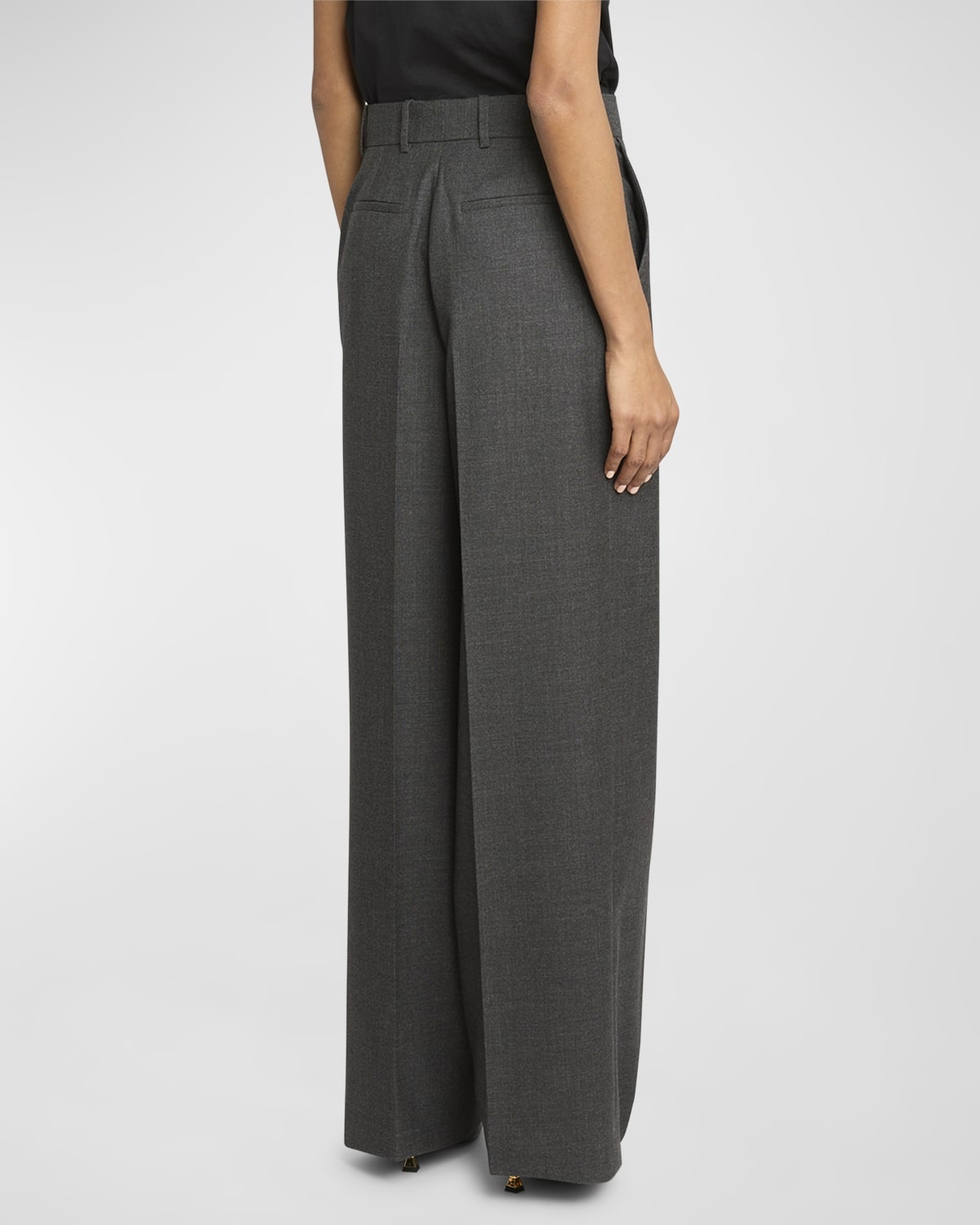 Tailored Straight-Leg Wool Trousers - 6