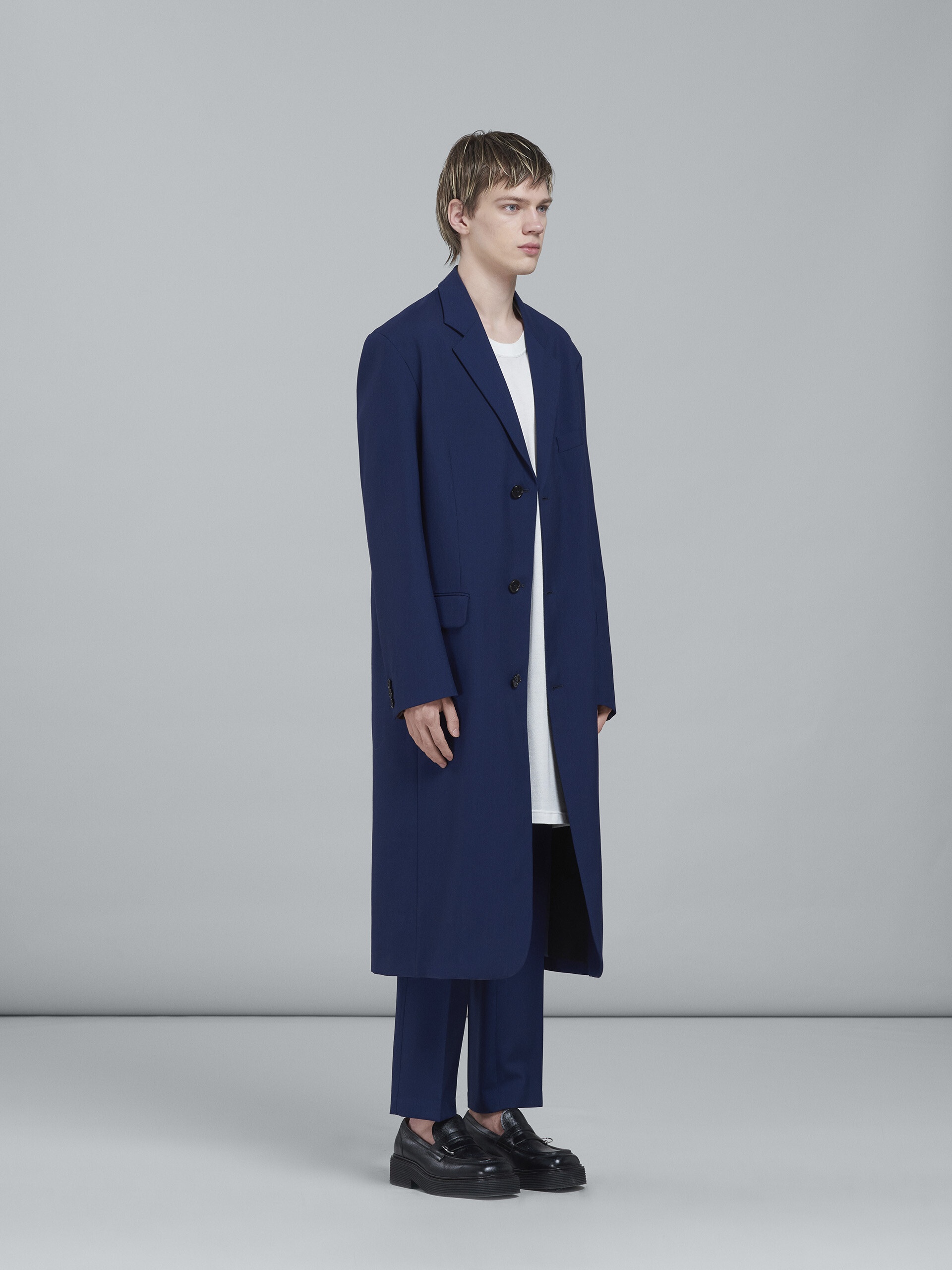 TROPICAL WOOL LONG COAT - 6