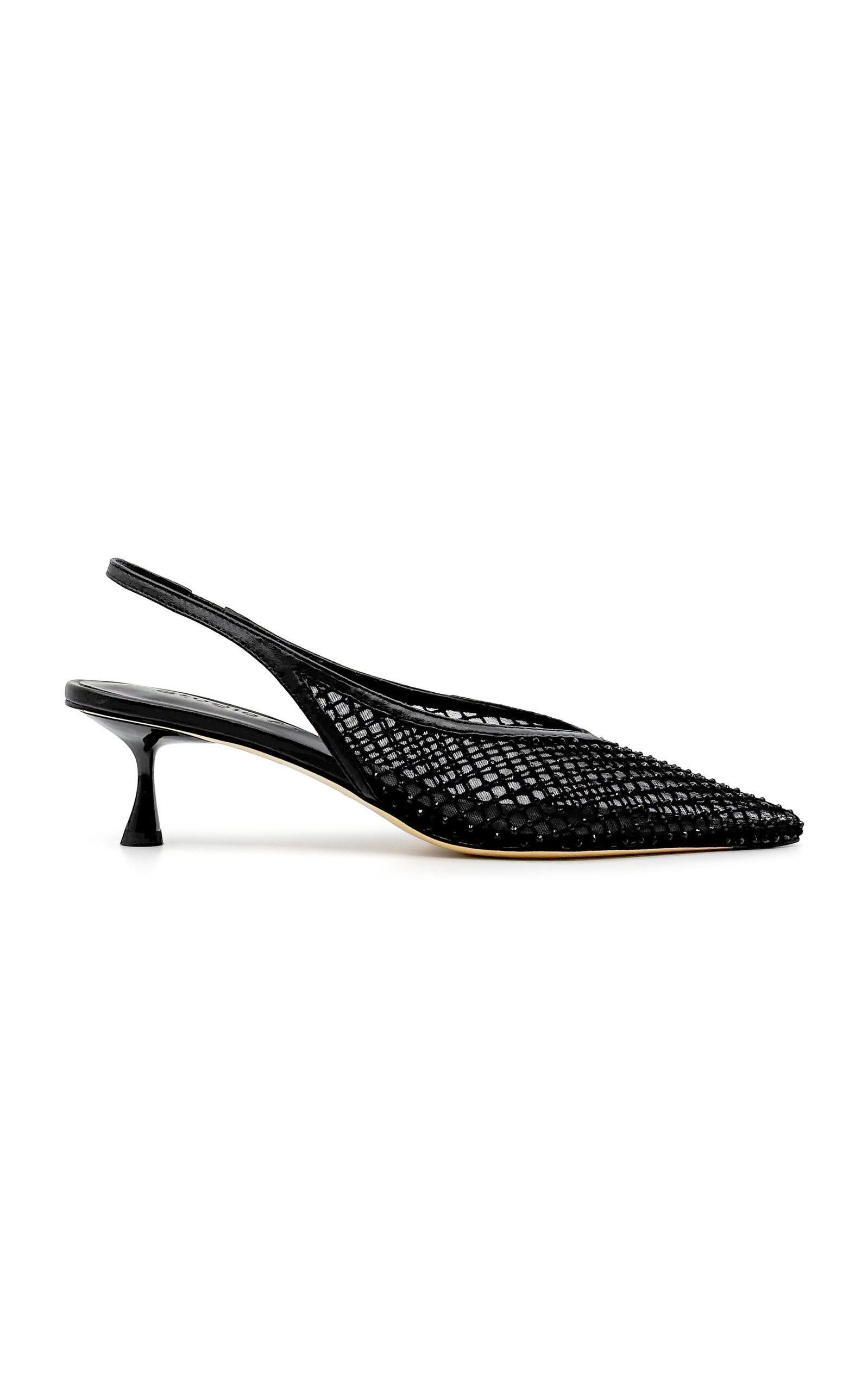 Razor Crystal-Mesh Slingback Pumps black - 1