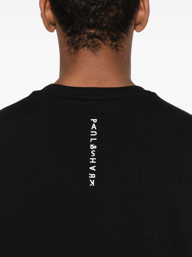 logo-embroidered cotton T-shirt 4