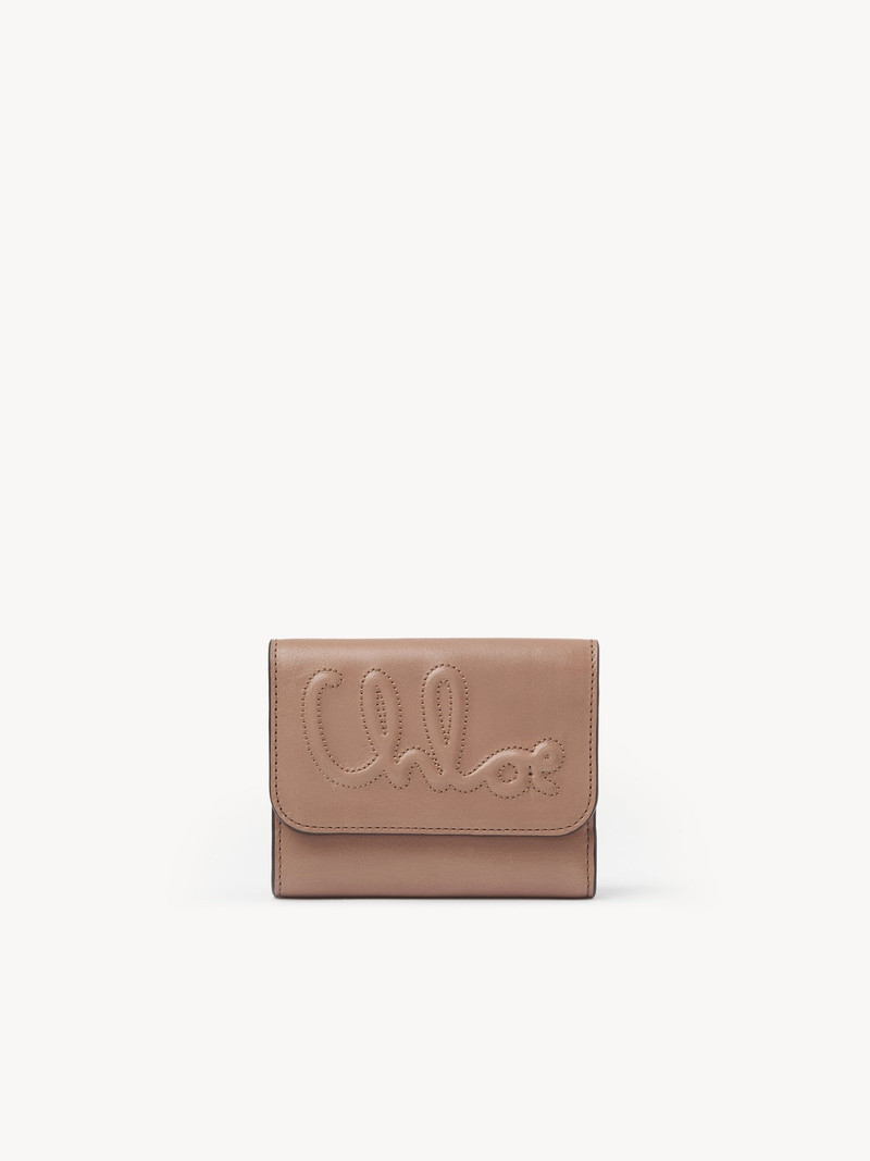 C CHLOÉ SMALL TRI-FOLD IN SHINY LEATHER 1