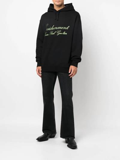 Jean Paul Gaultier glitter-logo pullover hoodie outlook