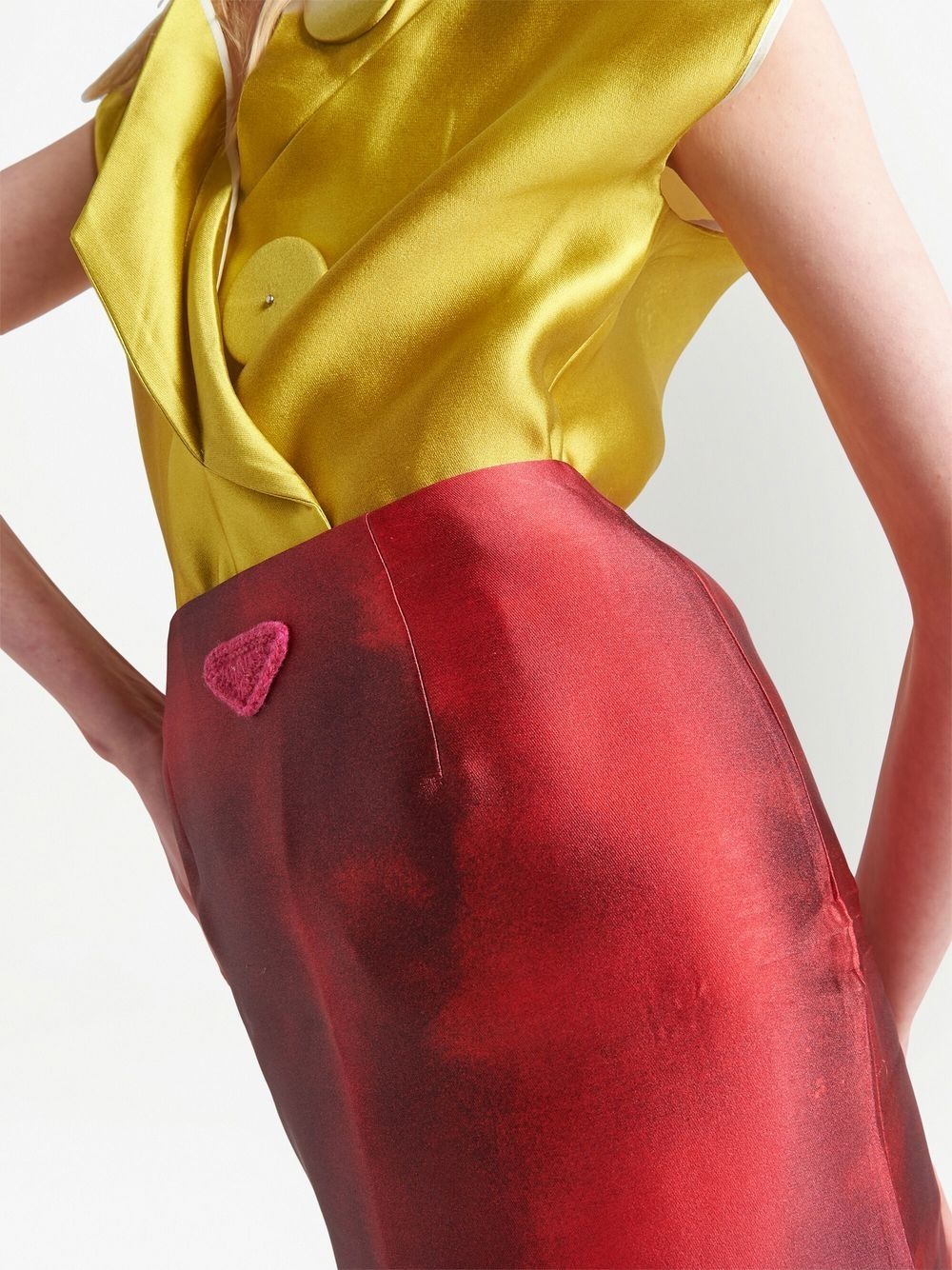 abstract-print midi skirt - 4