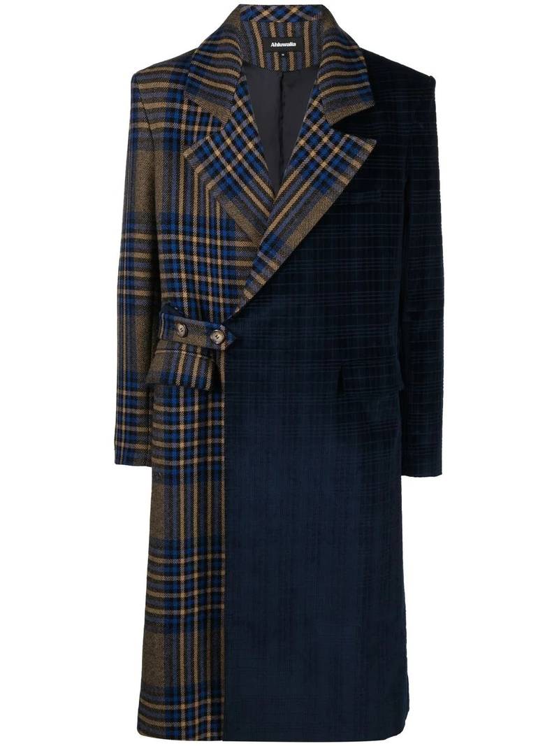 two-tone check coat 1