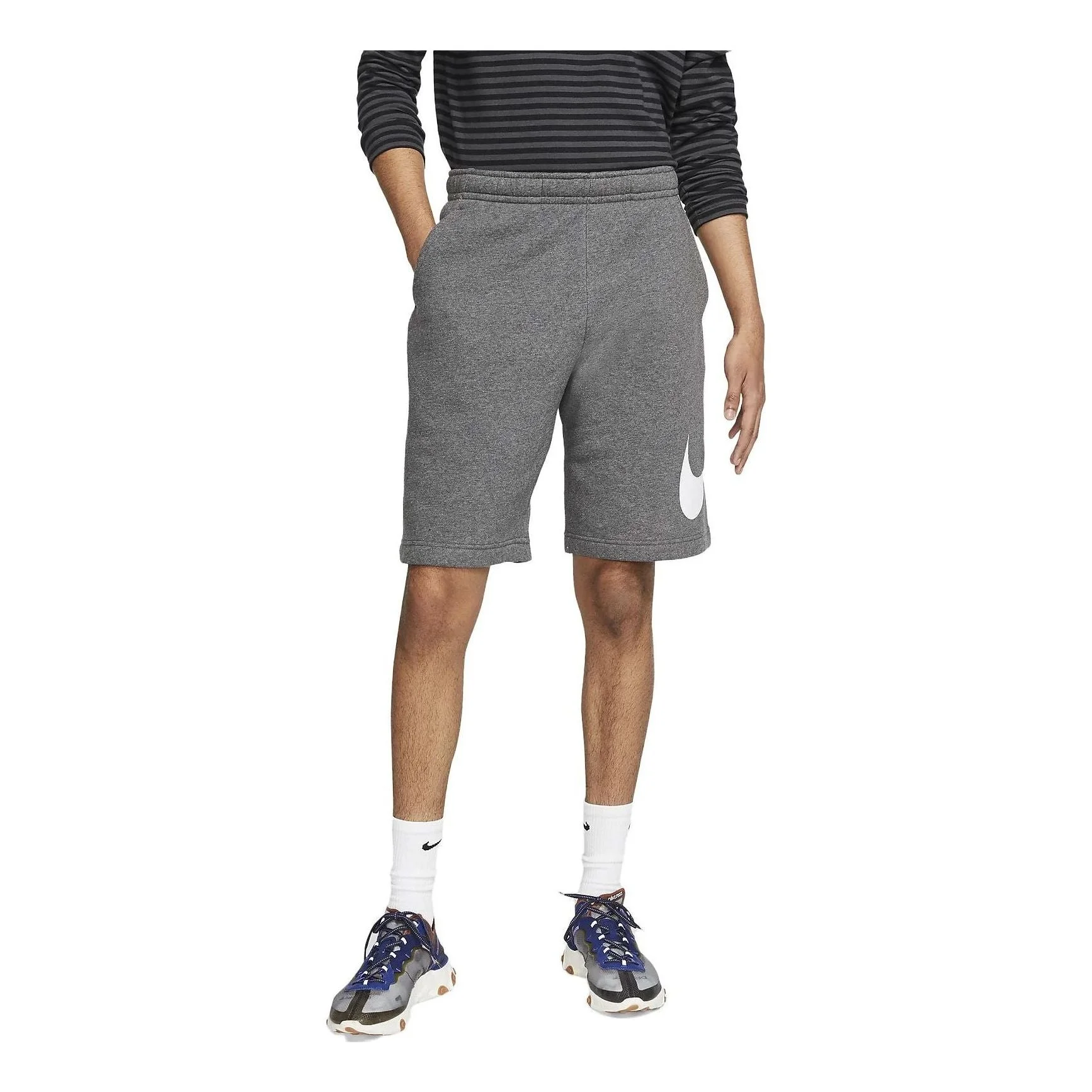 Nike Sportswear Club Graphic Logo Shorts 'Grey White' BV2721-071 - 1