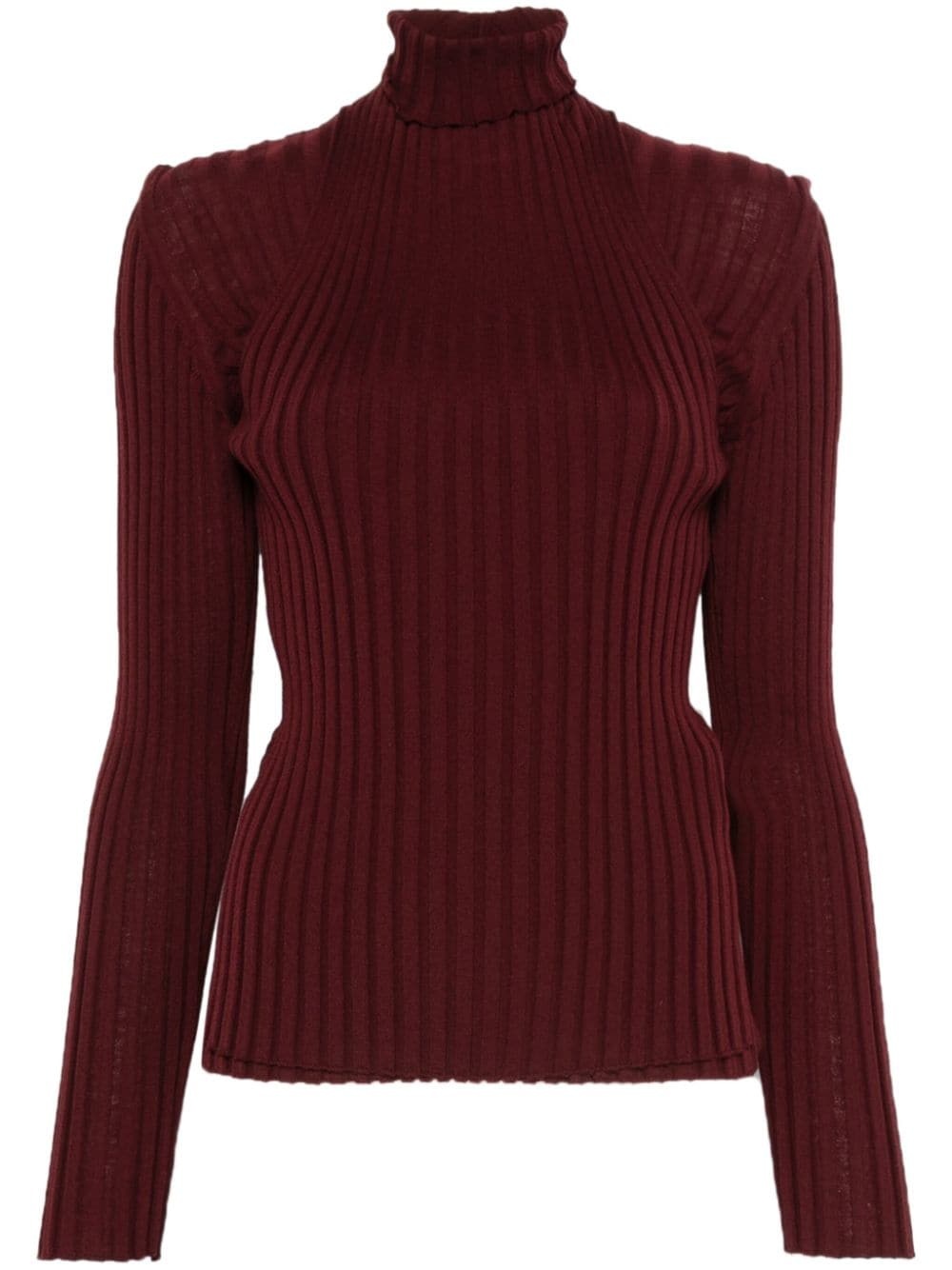 layered turtleneck sweater - 1