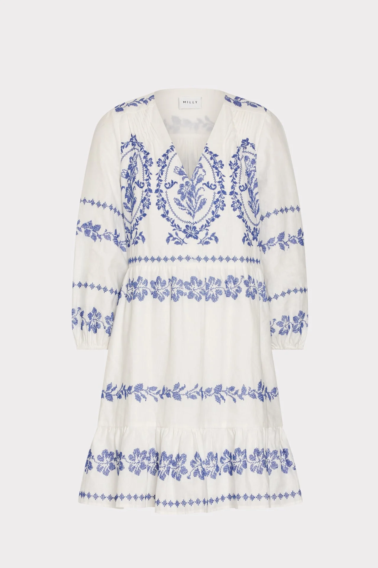 Lene Embroidered Mini Dress - 1