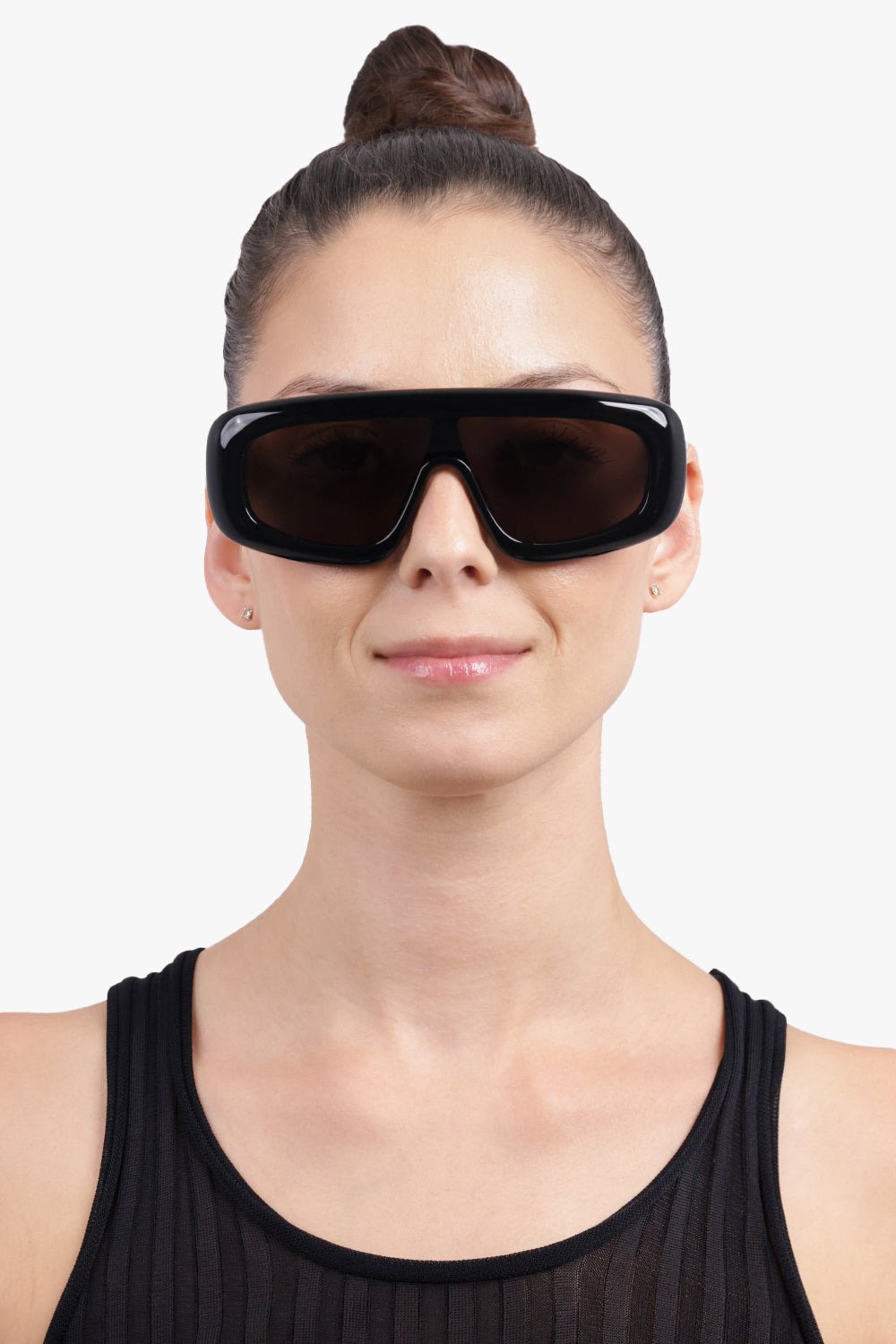 BV12181S CHUNKY RECTANGLE SUNGLASSES | BLACK - 4