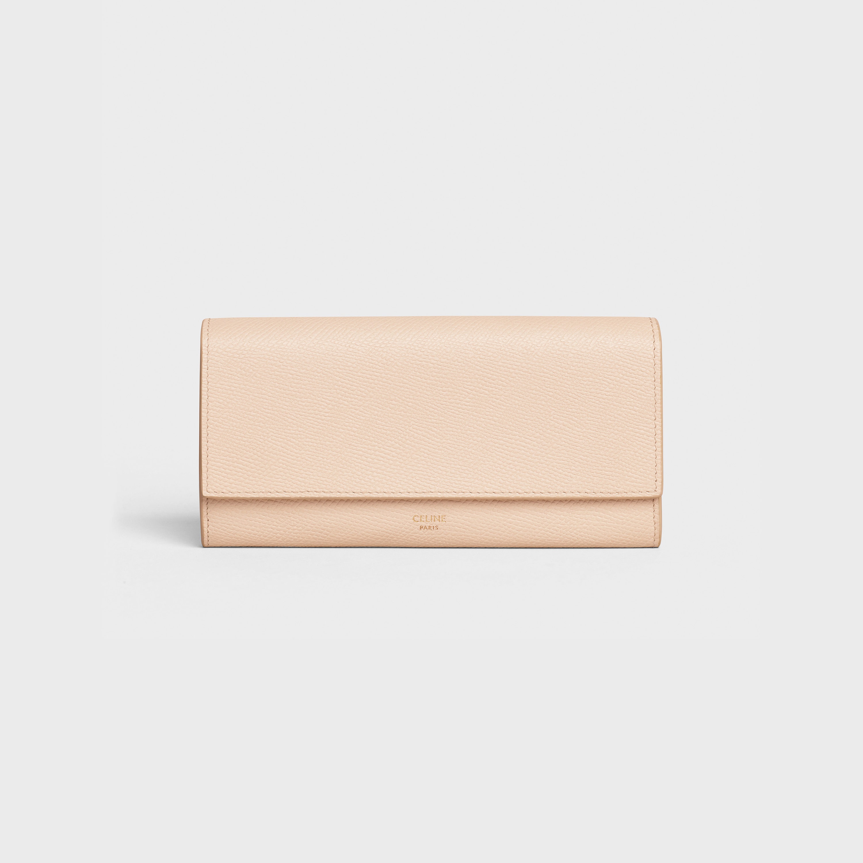 Large flap wallet in Grained calfskin - 1