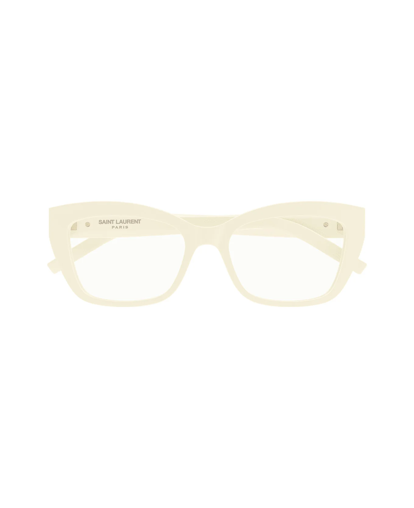 Saint Laurent Sl M117 Linea Monogram 005 Ivory Transparent Glasses - 1