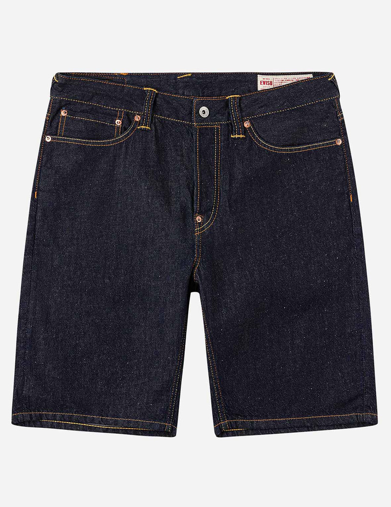 Seagull & Kanji Printed Pocket Denim Shorts 4