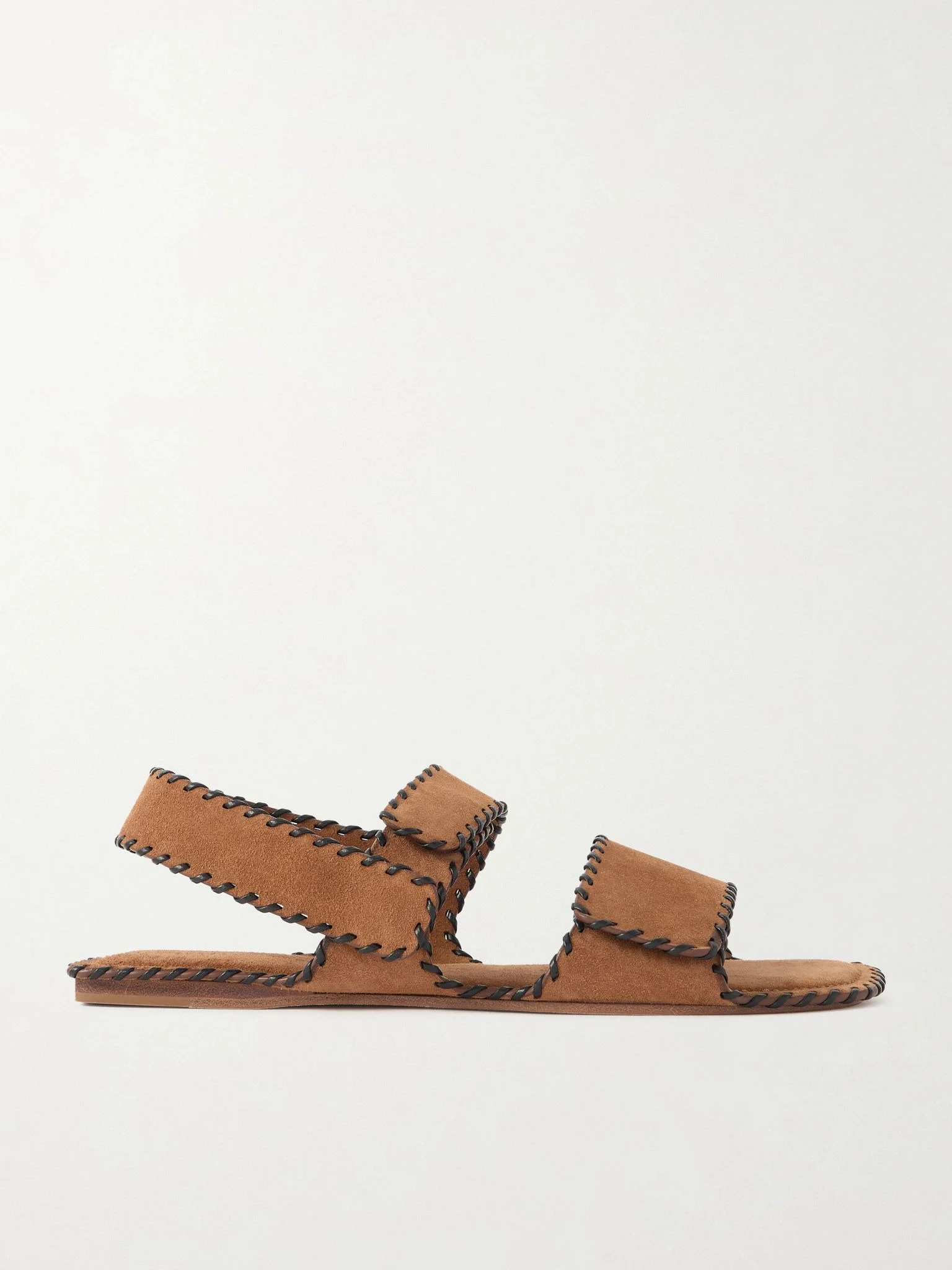 Boden whipstitched suede sandals Tan - 1