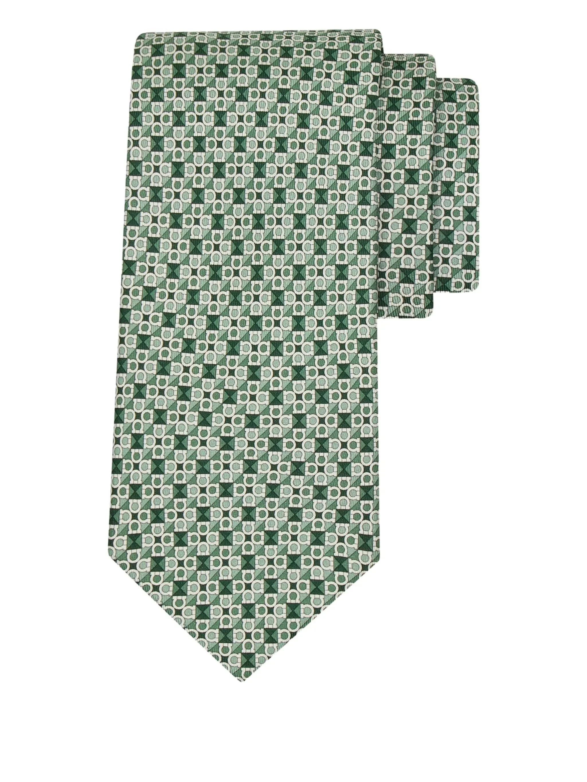 Ferragamo Square Print Silk Tie - 1