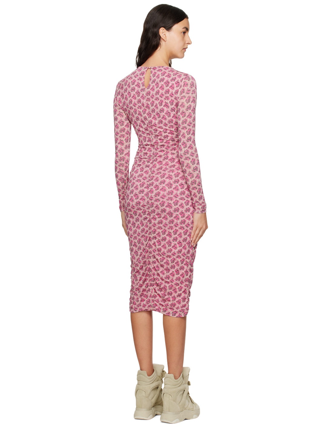 Pink Logane Midi Dress - 3