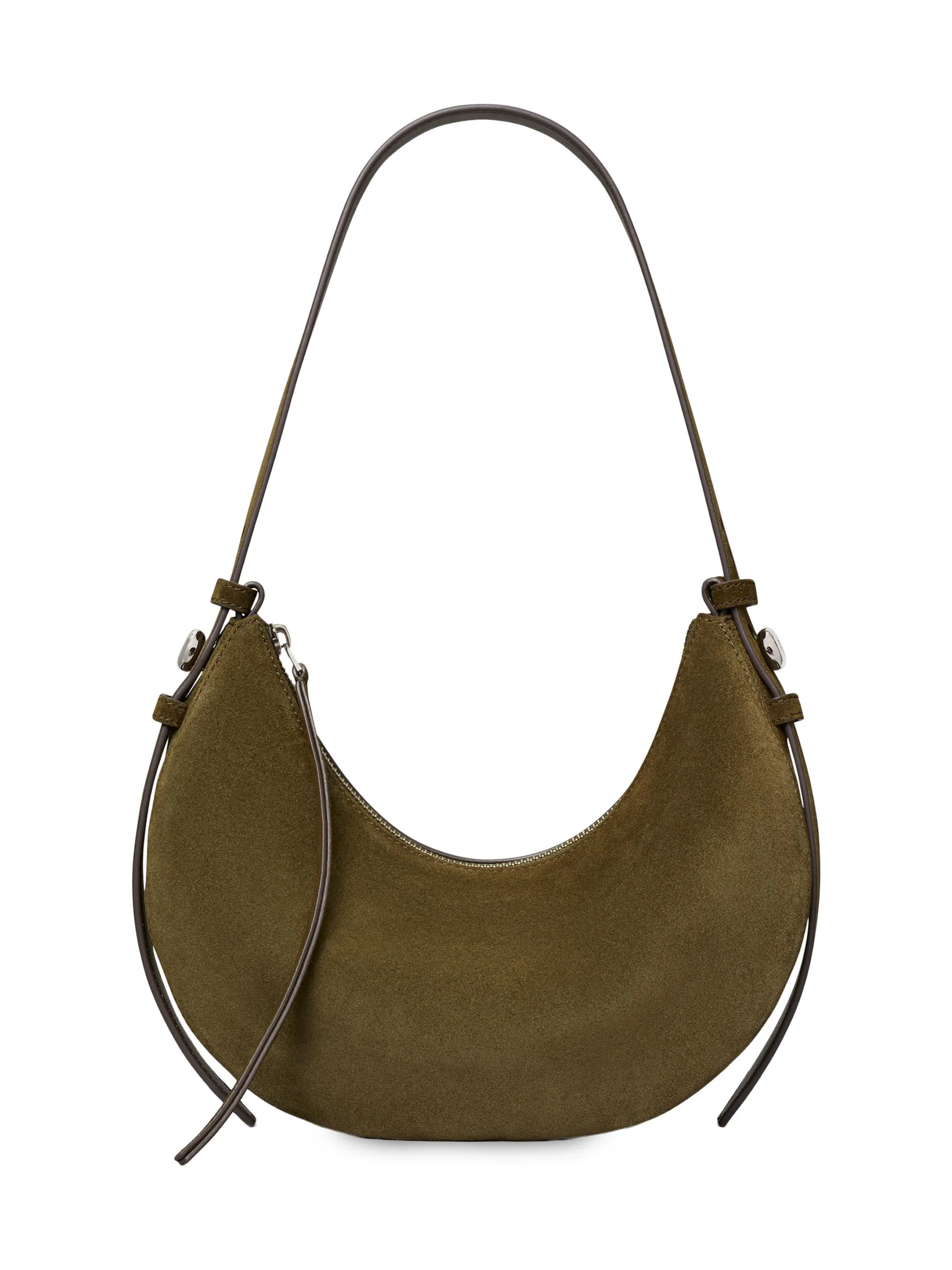 Women's Romy Suede Half Moon Bag - Leccio - 1