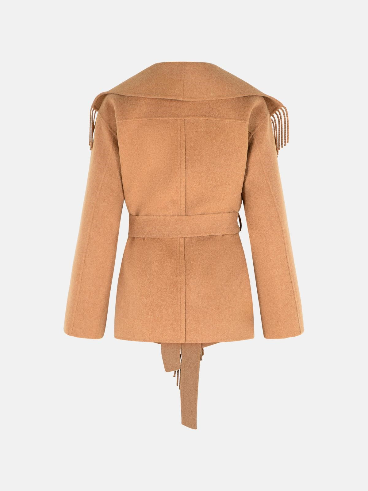 'ROWEN' CAMEL WOOL BLEND COAT - 3