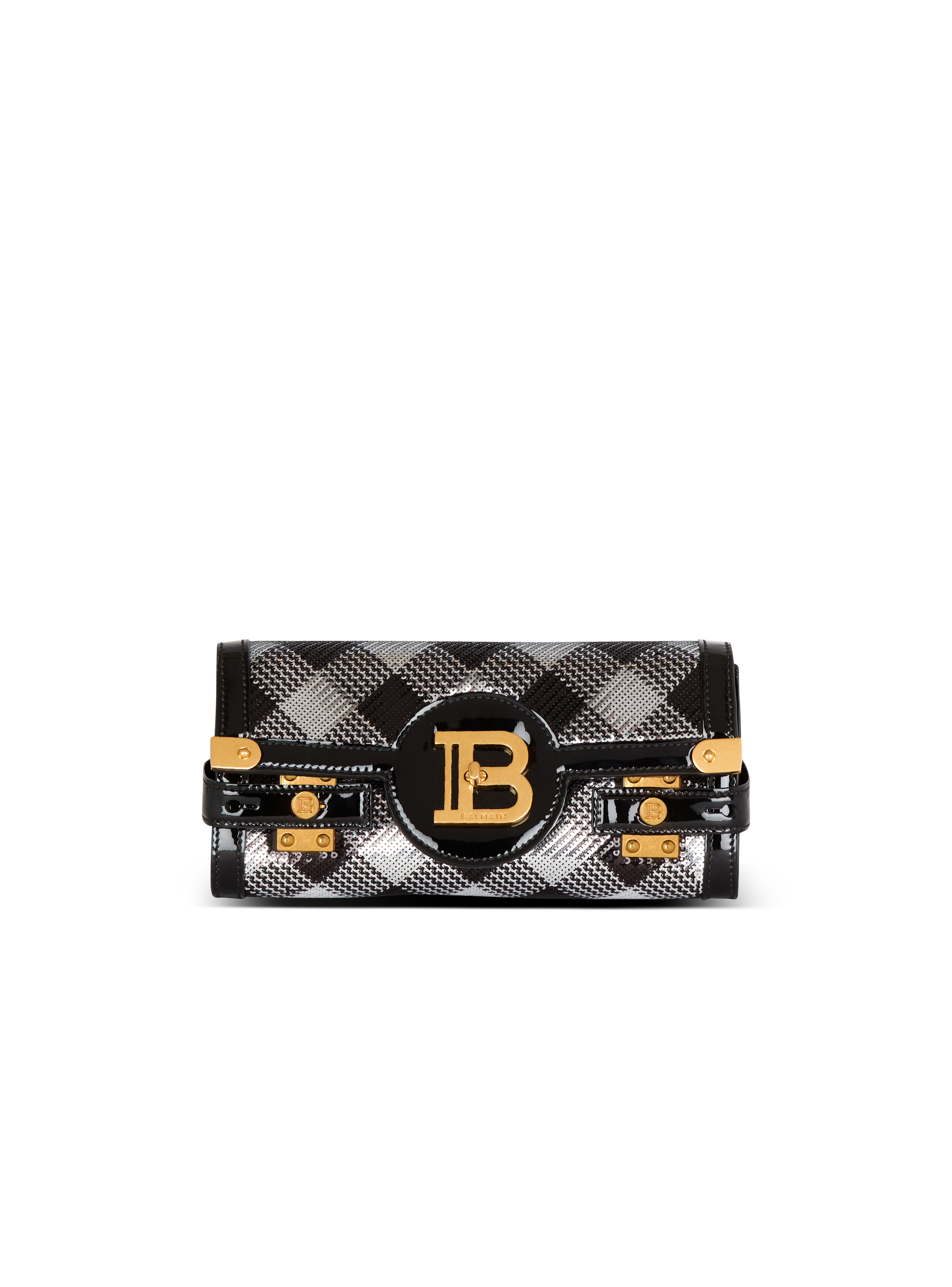 B-Buzz Pouch 23 with gingham sequins and patent leather 1
