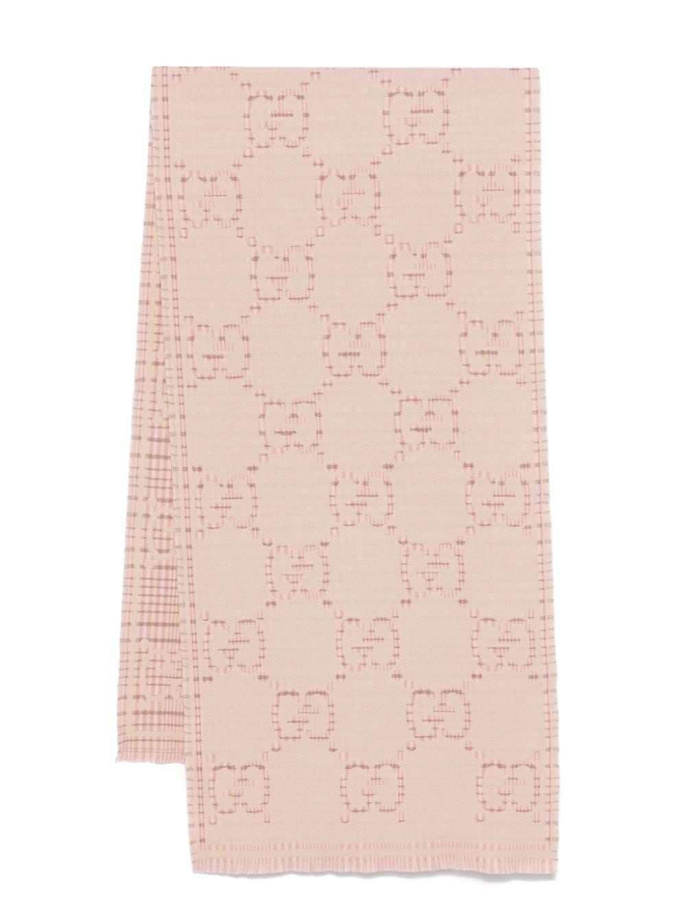 GG-jacquard wool scarf - 1