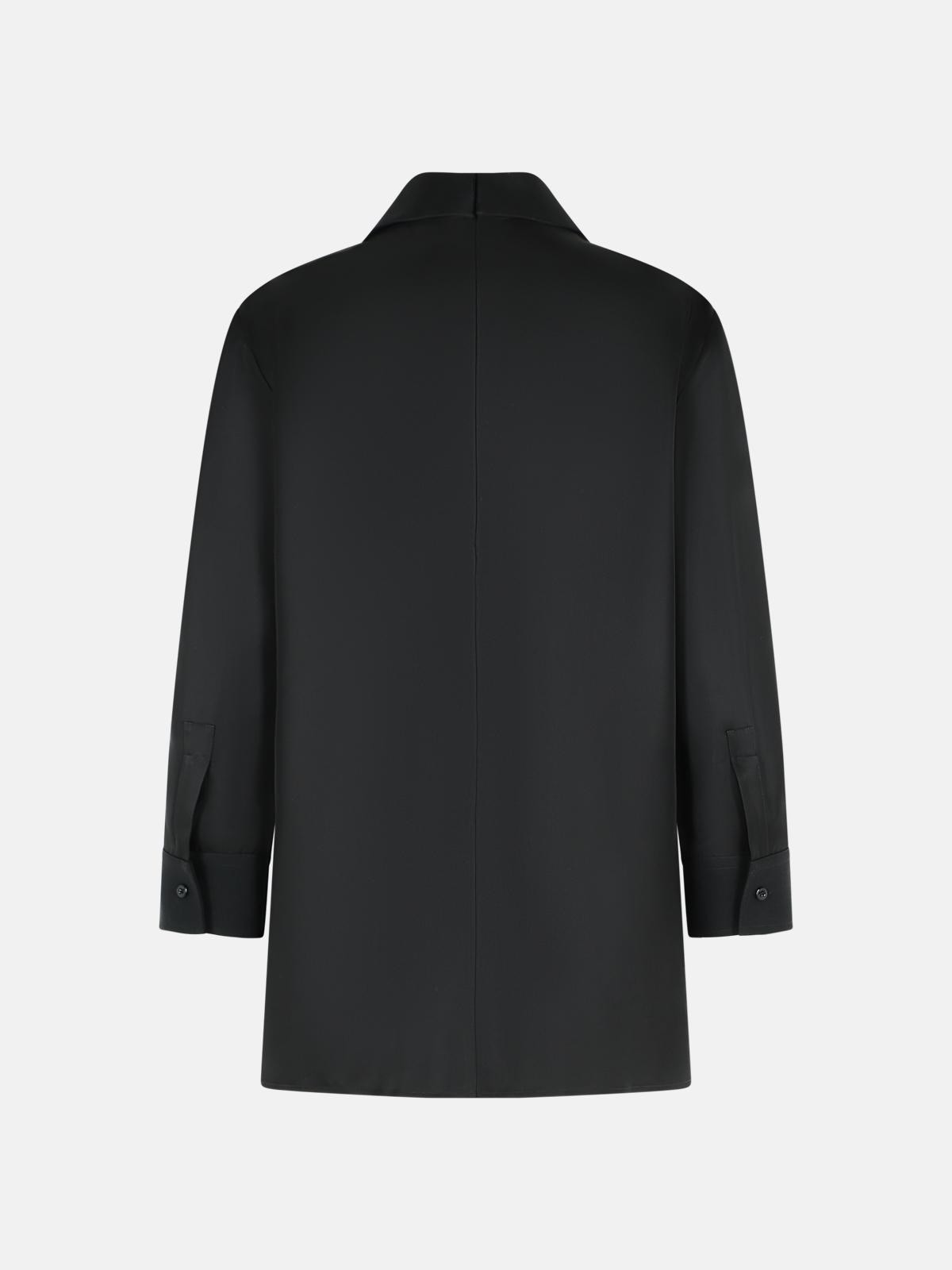 BLACK WOOL BLOUSE - 3