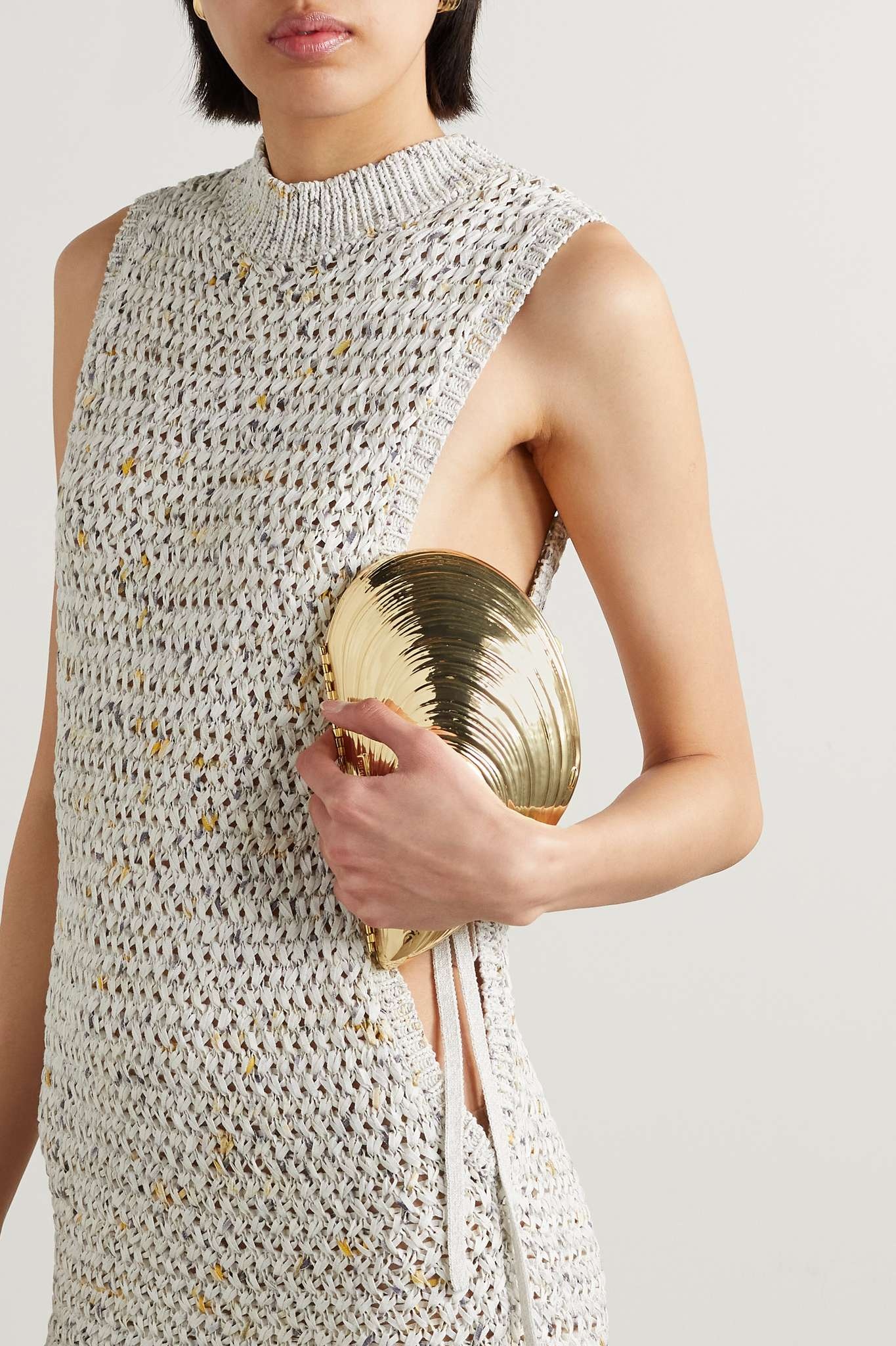 Bridget gold-tone clutch - 7