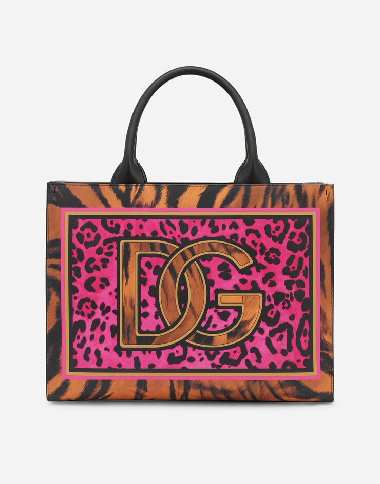 Small DG Daily tote bag with tiger print - 3