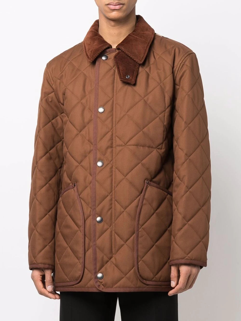 Vintage Check quilted car coat - 3