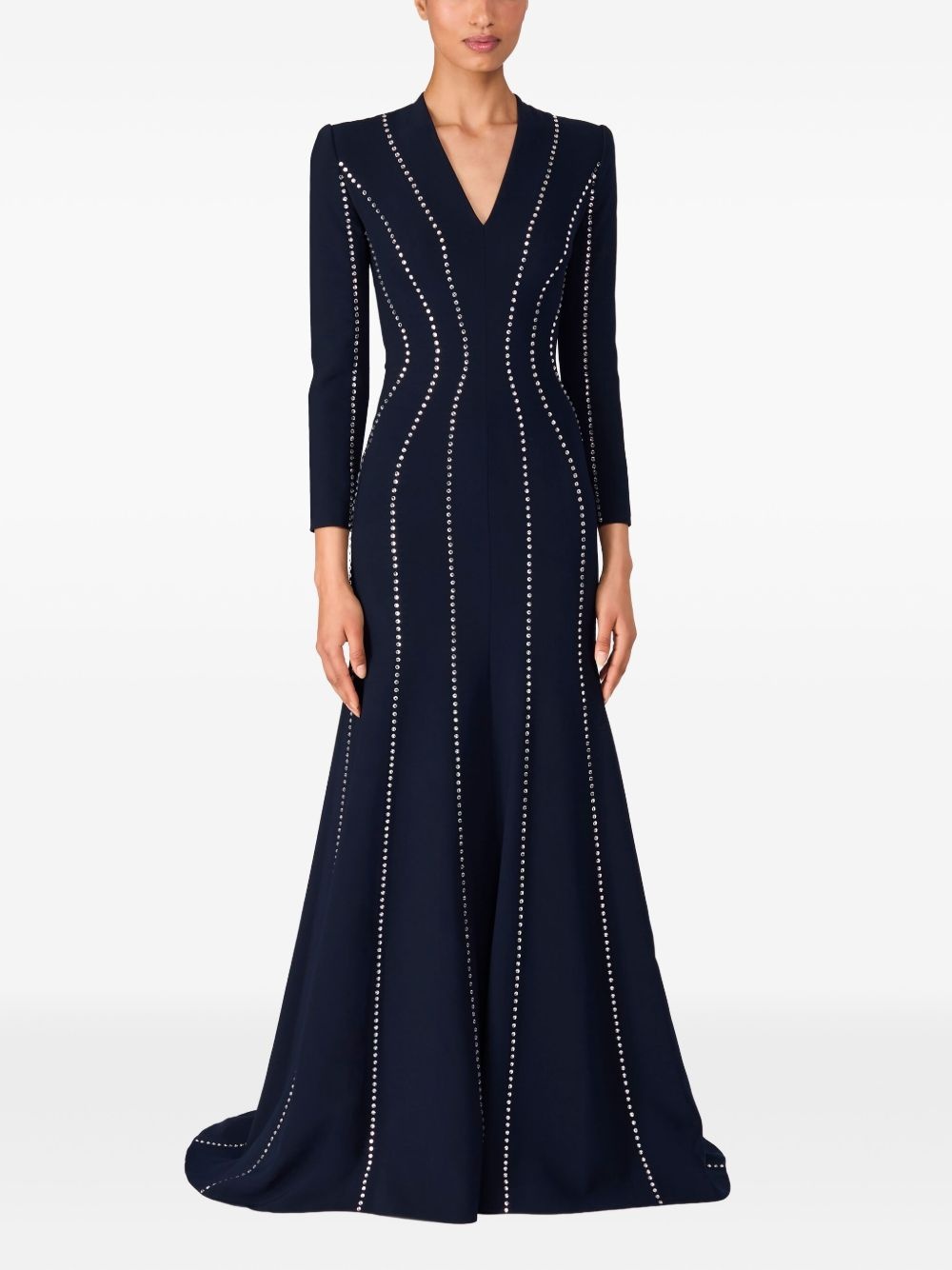 Victoire V-neck embellished gown - 2