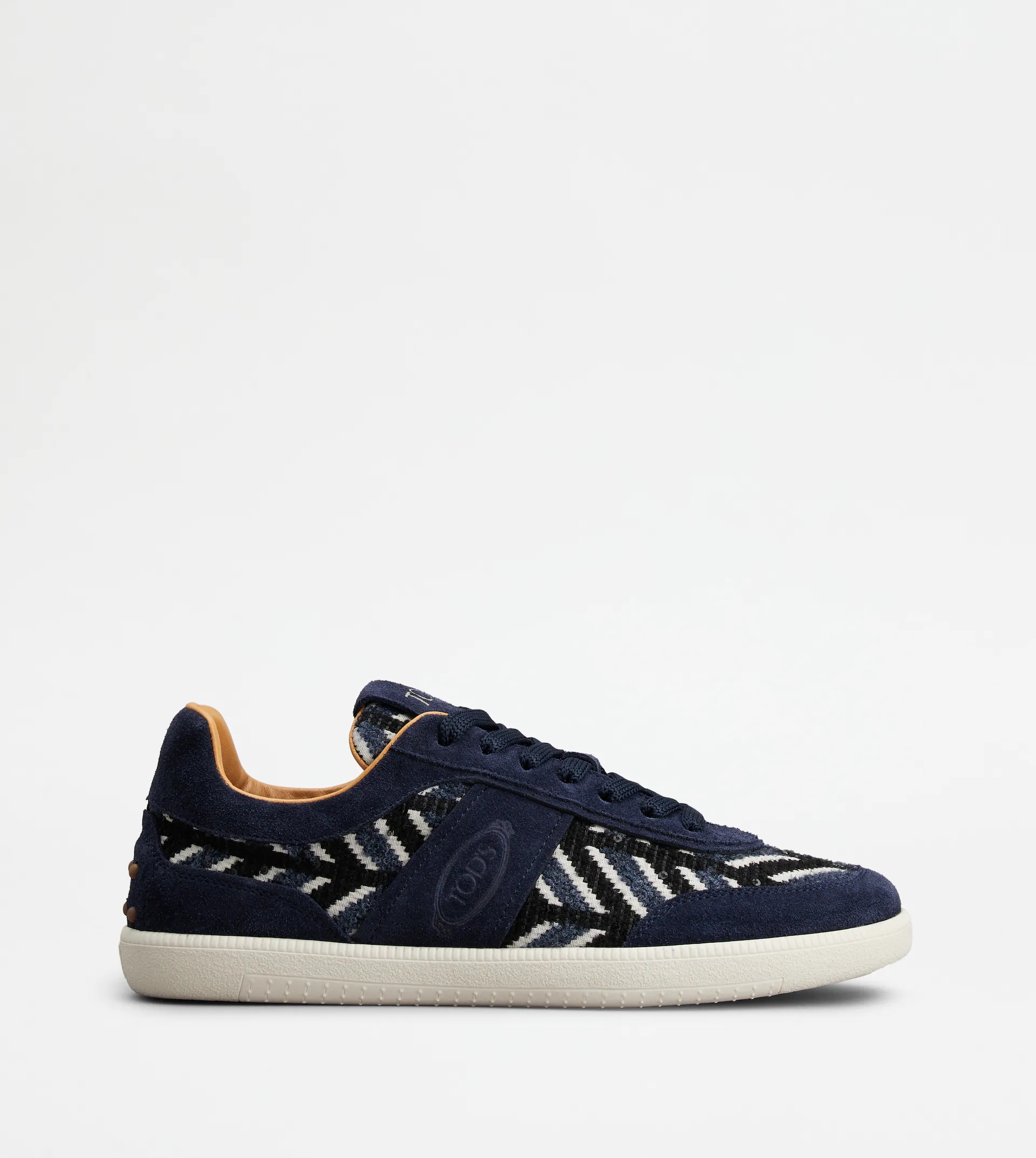 TOD'S TABS SNEAKERS IN SUEDE AND FABRIC - BLUE - 1