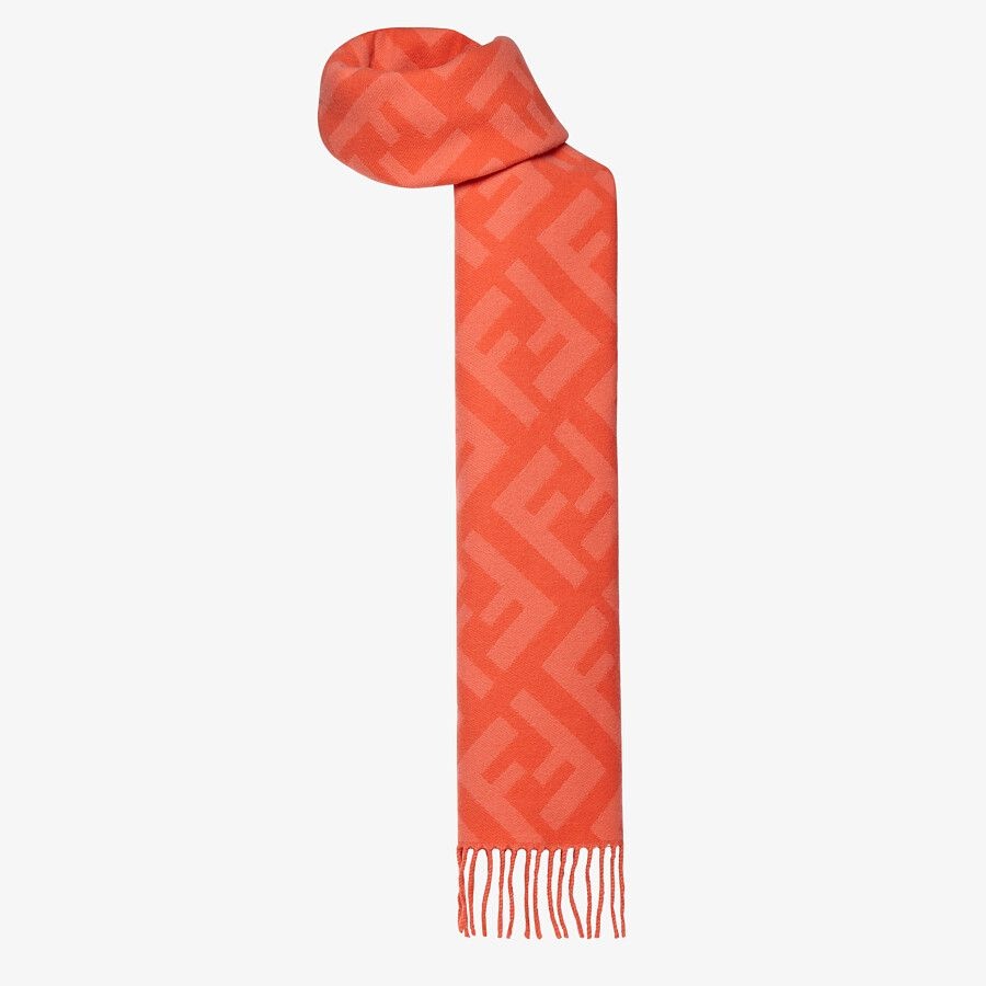 Red cashmere scarf - 3