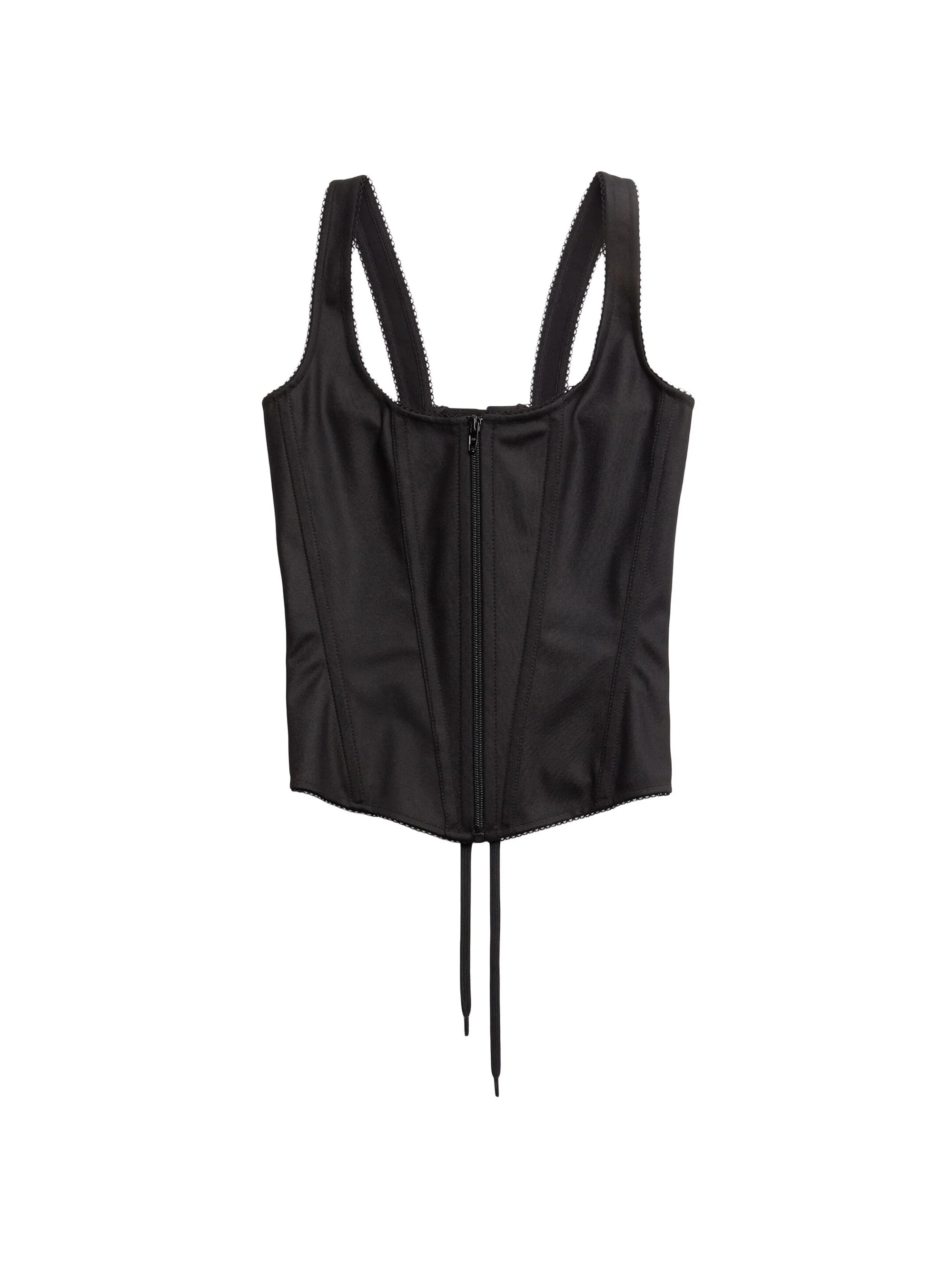Women's Tank Top Corset - Black - 1