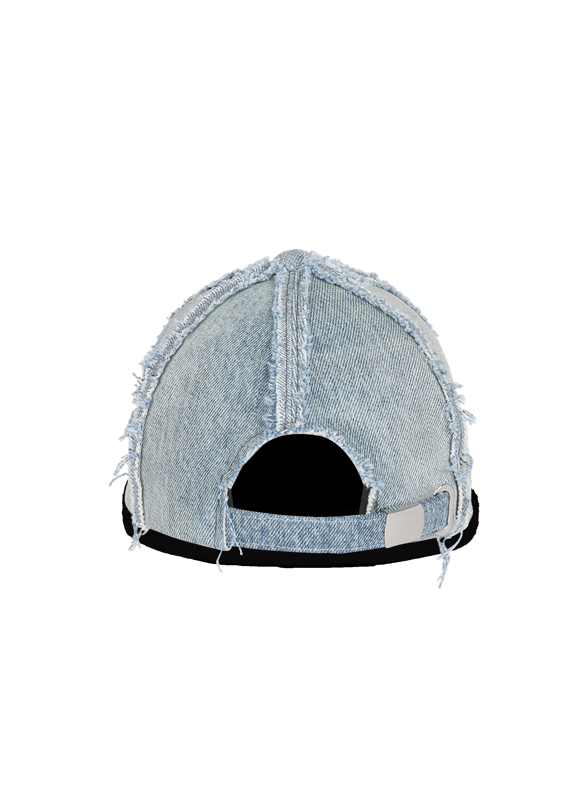 Eco-designed cotton denim cap with embroidered Balmain monogram - 4