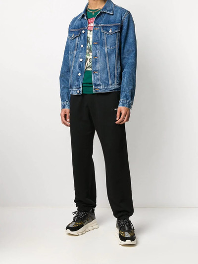 Off-White graphic-print denim jacket outlook