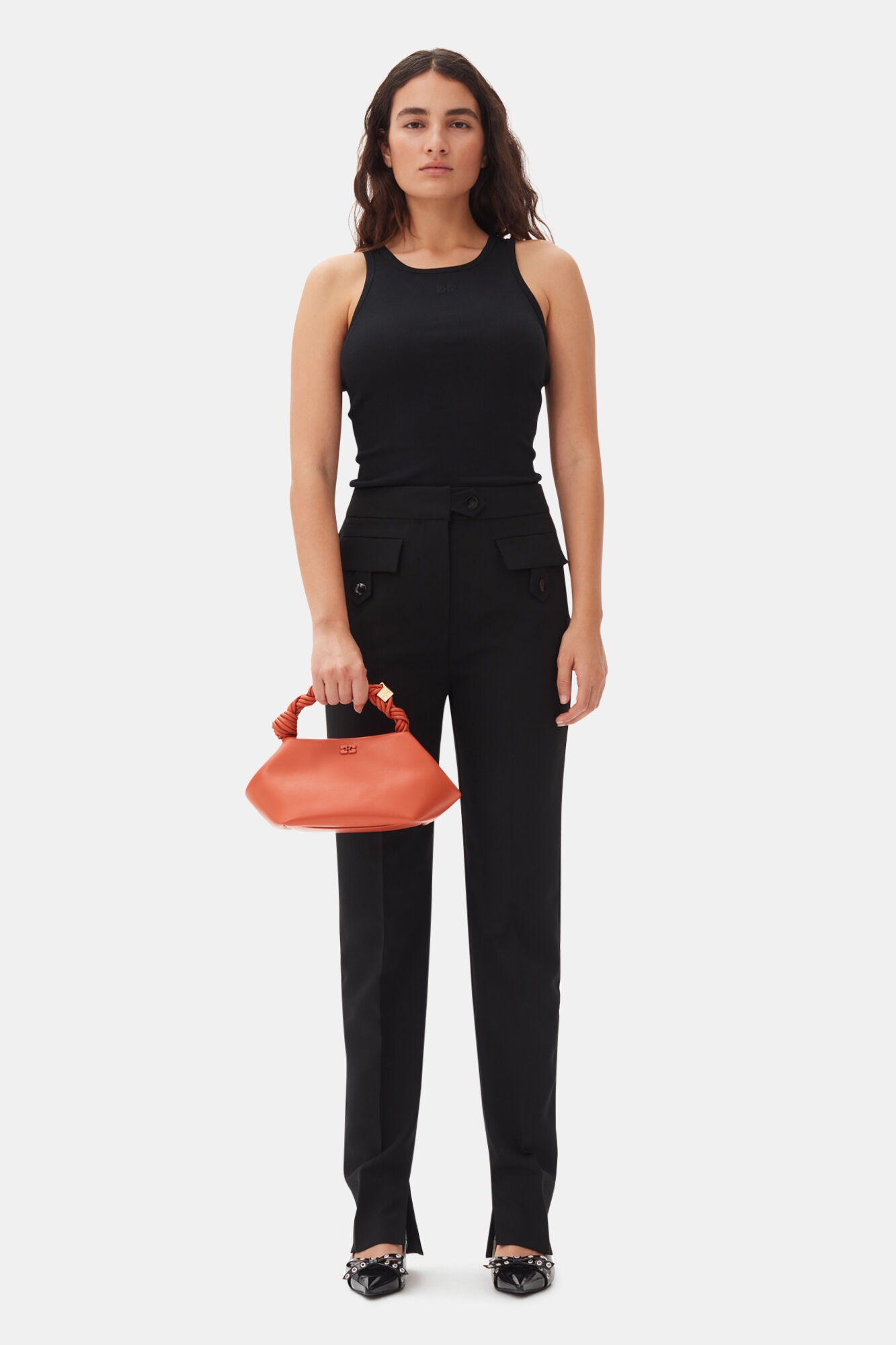 ORANGE SMALL GANNI BOU BAG - 4