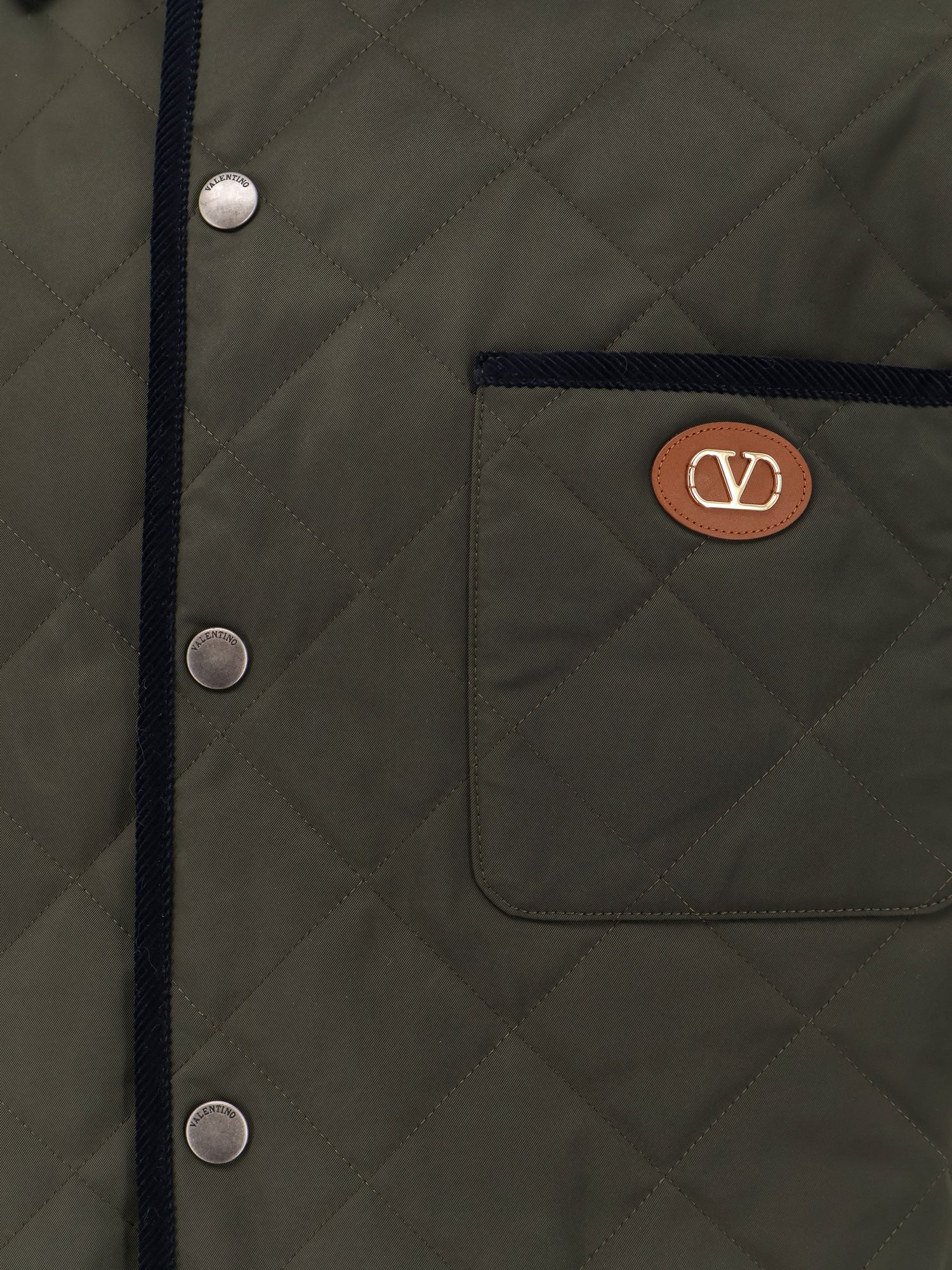 QUILTED JACKET WITH VLOGO SIGNATURE PATCH - 5