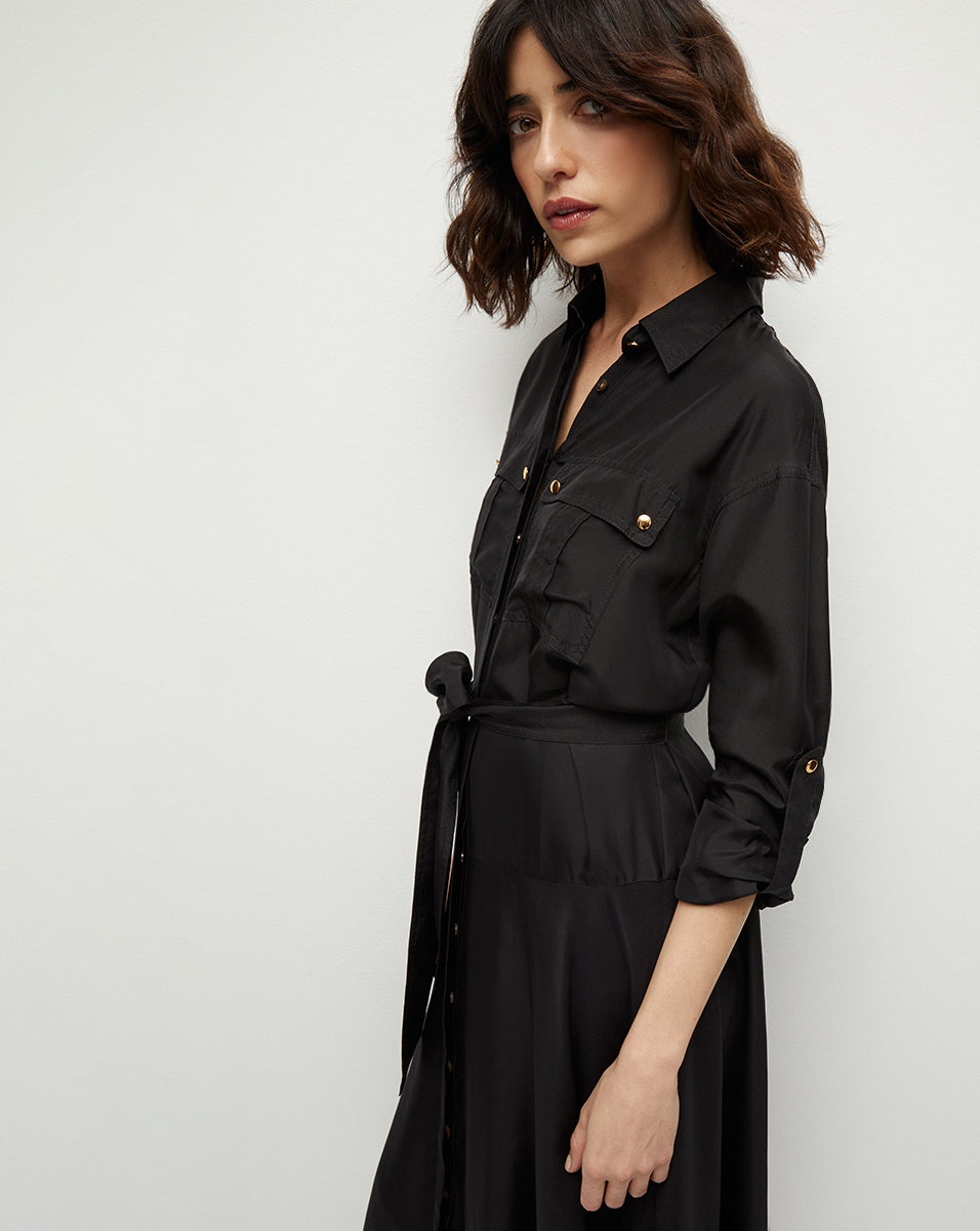 CAMILLE SILK SHIRTDRESS - 5