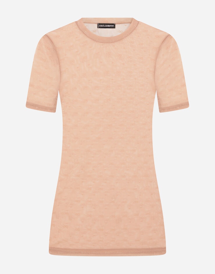 Jacquard tulle T-shirt - 1